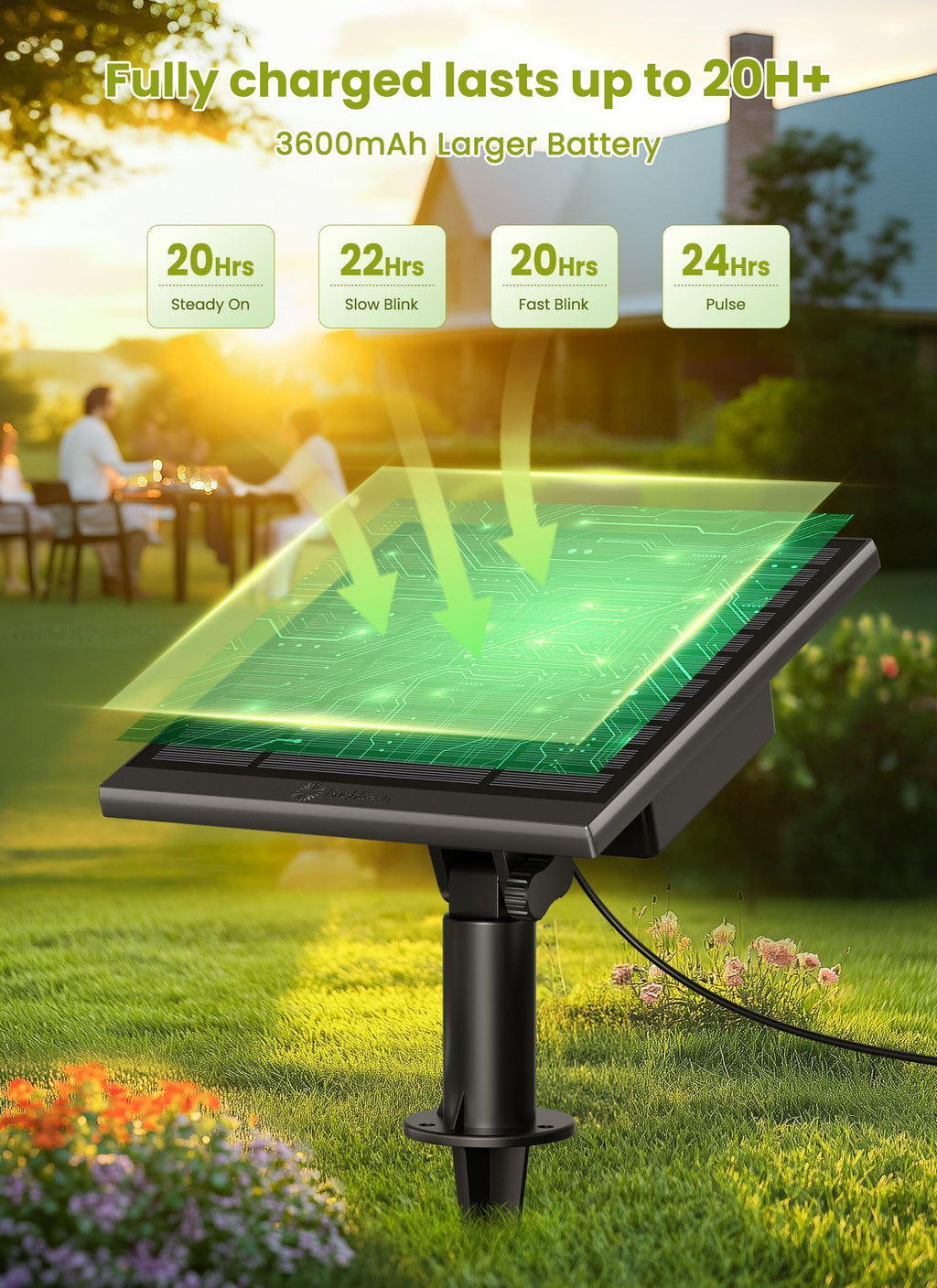 Brightown 58FT Solar String Lights Outdoor with Remote Cable Ties Hooks, 26 LED Shatterproof Bulbs, 3 Light Modes, Dimmer & Timer, Commercial Grade Patio Lights for Yard Balcony Pergola Party Decor