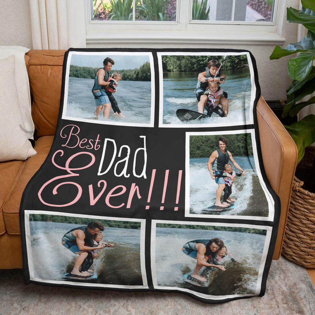 inkArts Custom Blanket Throws with Photos Text Personalized with Picture Customizable, Customize for Mom, Dad, Couple, Girlfriend, Boyfriend, Husband & Wife