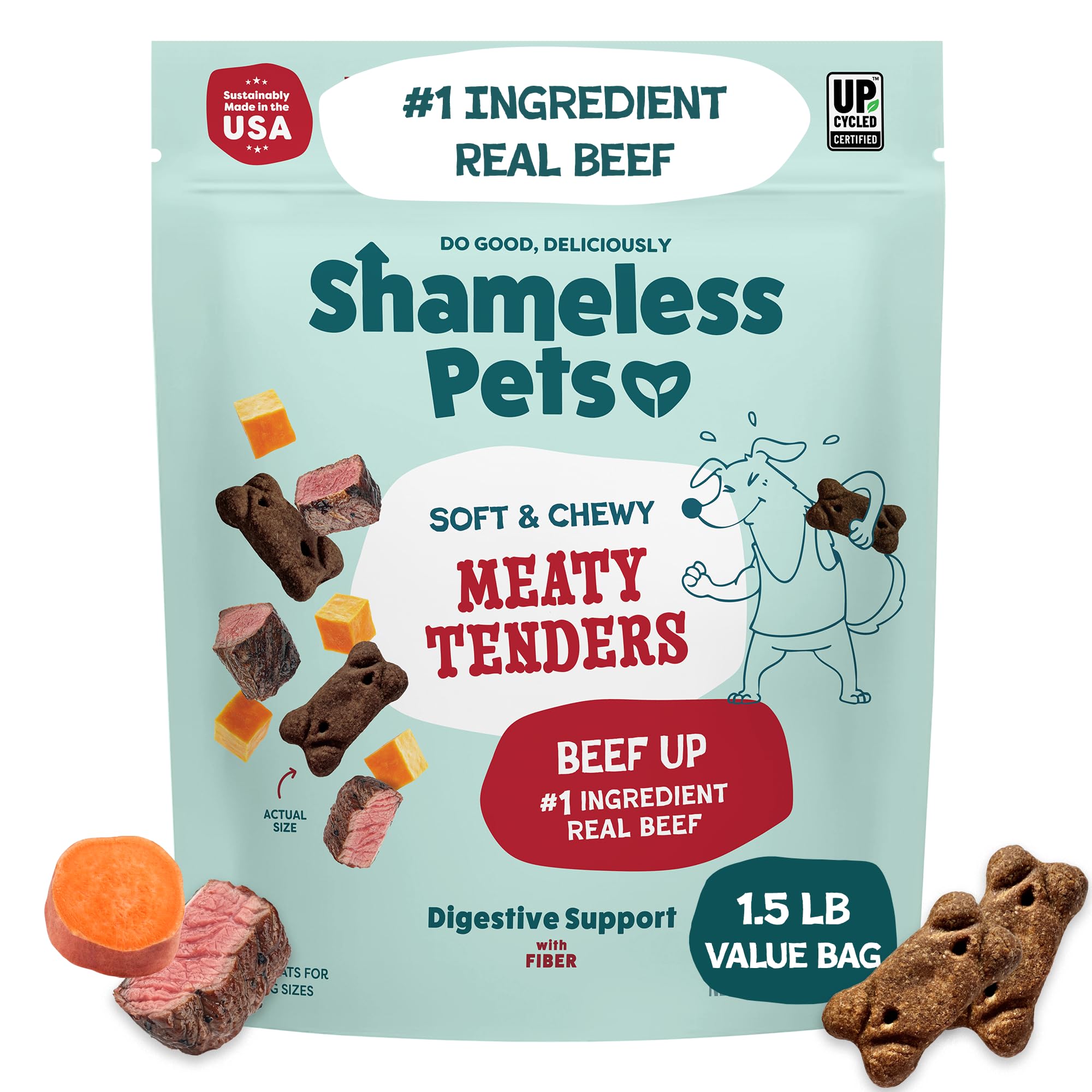 Shameless Pets Soft Dog Treats – Bacon Me Crazy Meaty Tenders, Soft & Chewy Treats for Dogs, Real Bacon 1st Ingredient, Grain Free, Healthy Treats for Small, Medium & Large Dogs, 8oz