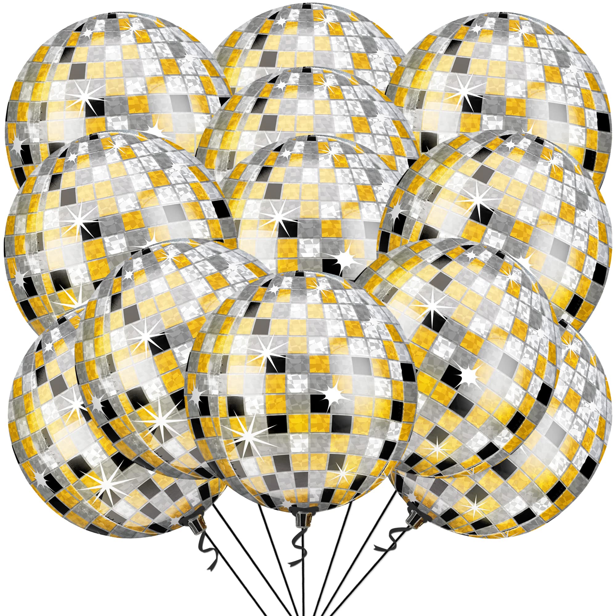 KatchOn, Large Gold Foil Balloons - 22 Inch, Pack of 12 | Gold Balloons for Graduation Decorations 2026 | Mylar Balloons for Anniversary, Wedding, Golden Birthday Party Decorations