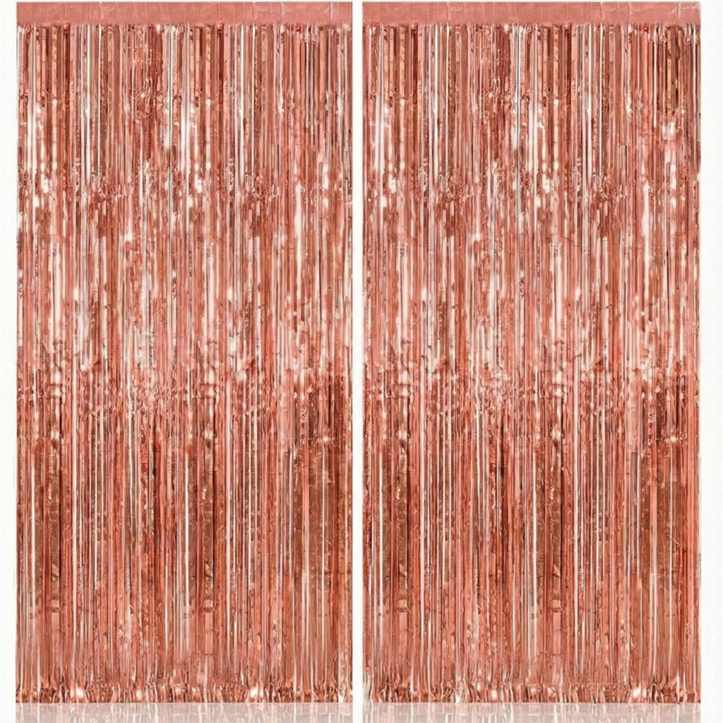 KatchOn, XtraLarge Gold Streamers Backdrop - 3.2x8 Feet, 2 Pcs | Gold Fringe Backdrop Curtain for Ramadan Decorations for Home, Casino, 50th Birthday Decoration | Graduation Decorations 2026