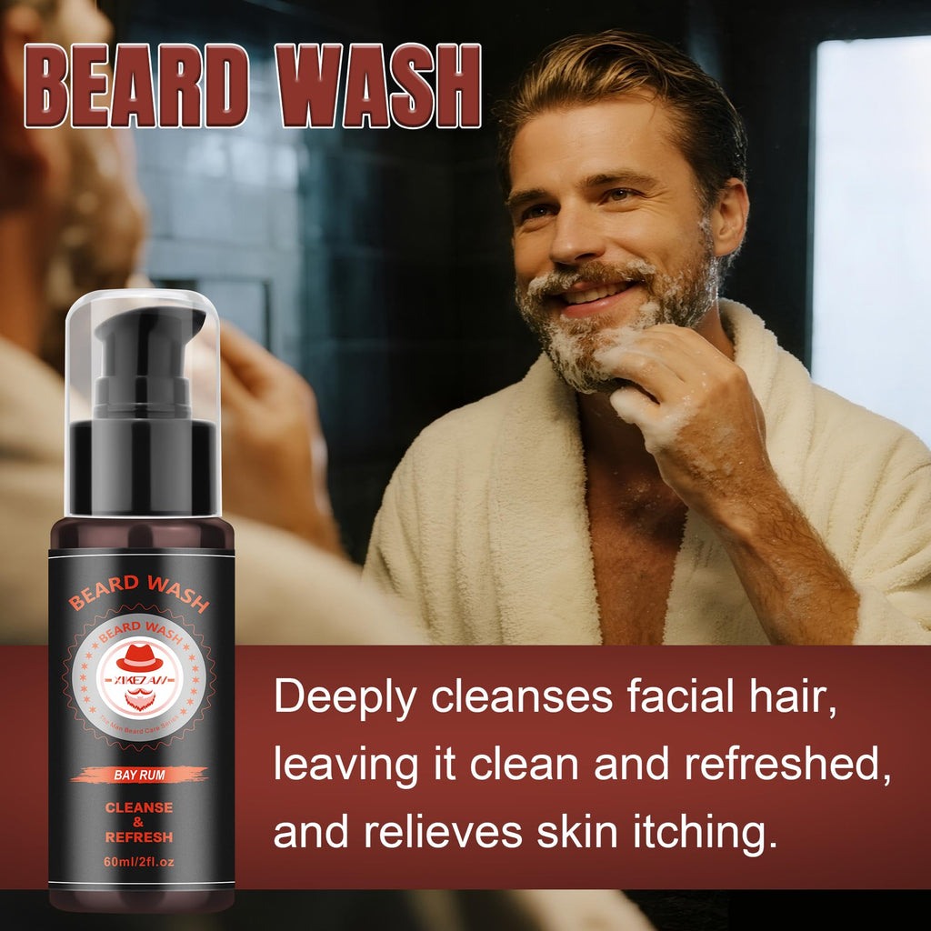 XIKEZAN Fathers Day Gifts for Dad Husband,Beard Kit for Men Grooming & Care w/Beard Conditioner, Wash,Oil,Balm,Birthday Valentines Easter Gifts for Mens Him Boyfriend Christmas Stocking Stuffers