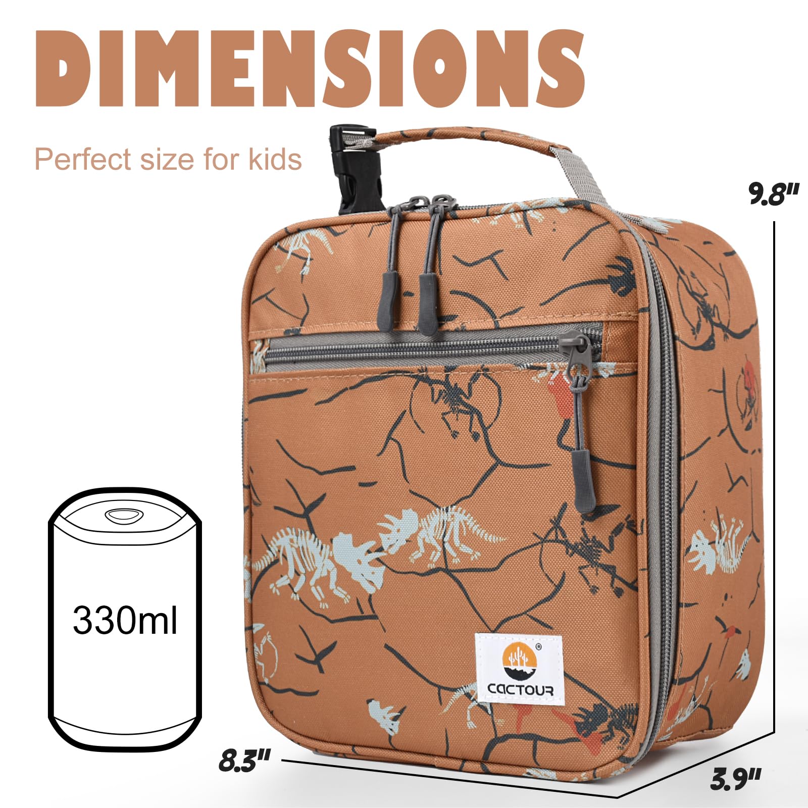 CaCTOUR Lunch Box Kids,Premium Insulated Lunchbox for Girls Boys,Soft Mini Cooler Bag Back to School Thermal Reusable Lunch Bag for Work School Picnic (Blue)