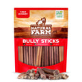 Natural Farm Bully Sticks (6 Inch, 15 Count), Single Ingredient: 100% Beef Chews, Grass-Fed, Non-GMO, Grain-Free, Fully Digestible Treats for Puppies, Small or Senior Dog