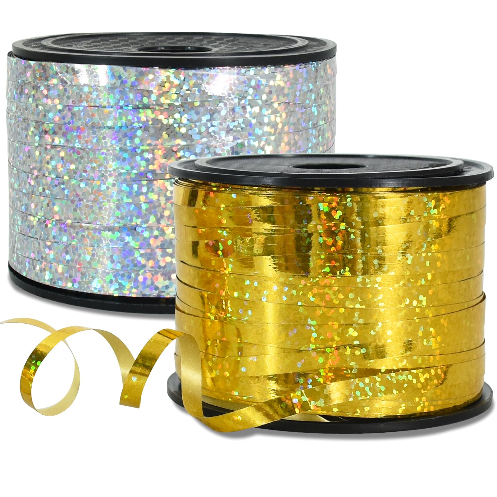 BEISHIDA 12 Assorted Colors Curling Ribbons Set,Rainbow Balloons Strings,1/5 ''Thin 264yds for Gift Wrapping Birthday Wedding Halloween Christmas Party Decoration (MIX-RIBBON-01)