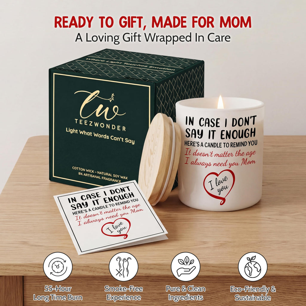 TEEZWONDER Mothers Day Gifts for Mom from Daughter Son - Favorite Child Vanilla Lavender Candle 10 oz - Dad Mom Birthday Gifts, Funny Gift for Grandma Grandpa, Scented Candles for Men Women