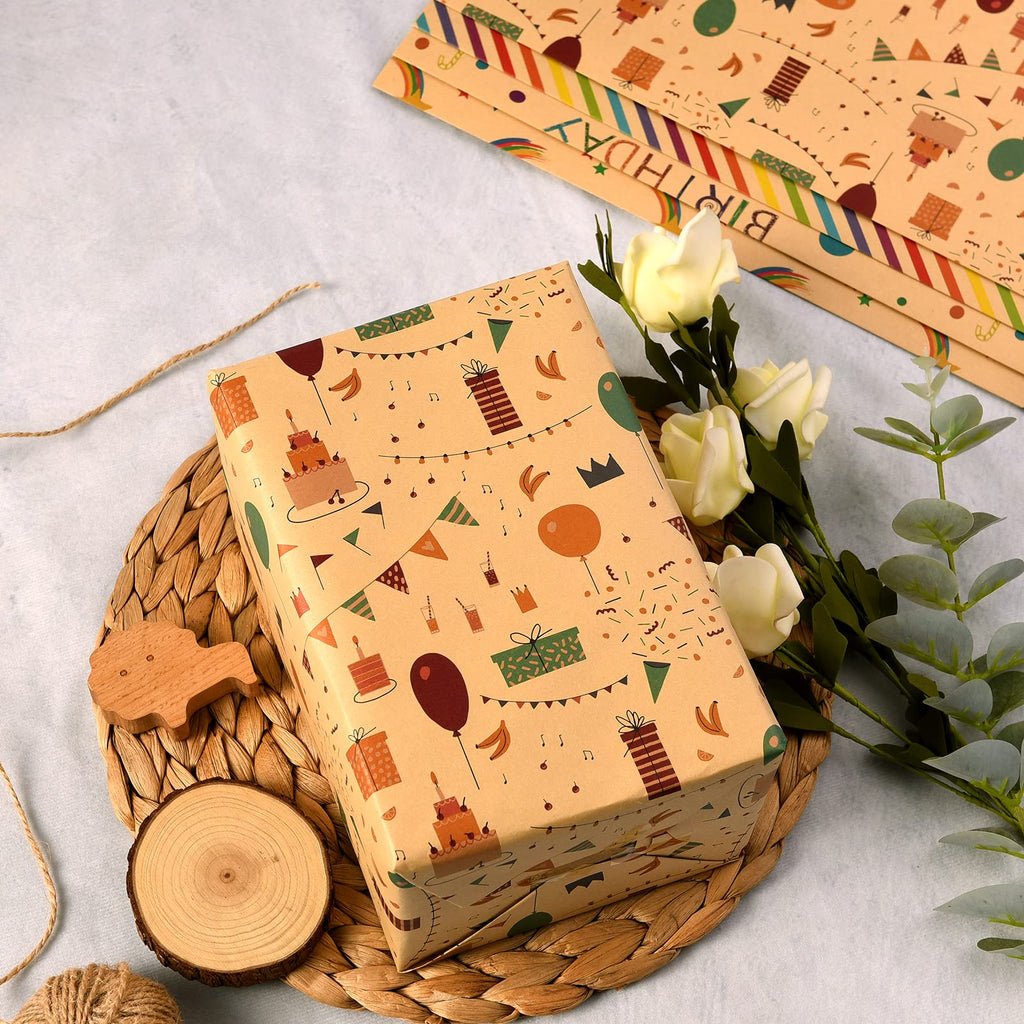 Christmas Wrapping Paper Folded for Kids Boys Girls Man Women Gift's. Papercraft Snowmen, Candy Canes, Tree, Socks, Snowflakes, Happy New Year Bulk of 12 Sheets 20"x 29" Folded