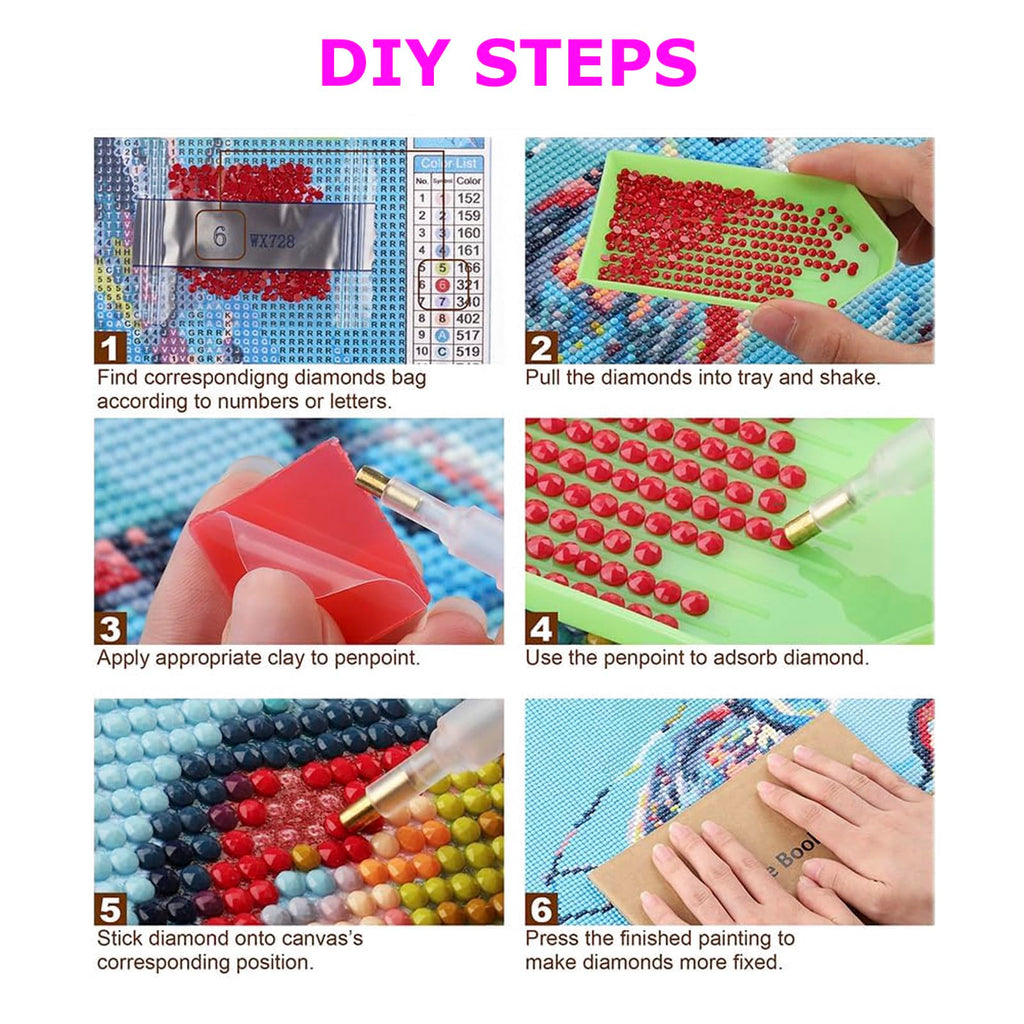 DIYDECORFUN Thanksgiving Turkey Diamond Painting Kits for Adults, 5D Fall Diamond Art Kits for Beginners, Full Round Drill Diamond Dot Painting Gem Art Kits,Home Wall Decor 13.8x13.8 Inch