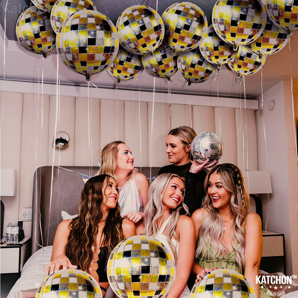 KatchOn, Large Gold Foil Balloons - 22 Inch, Pack of 12 | Gold Balloons for Graduation Decorations 2026 | Mylar Balloons for Anniversary, Wedding, Golden Birthday Party Decorations
