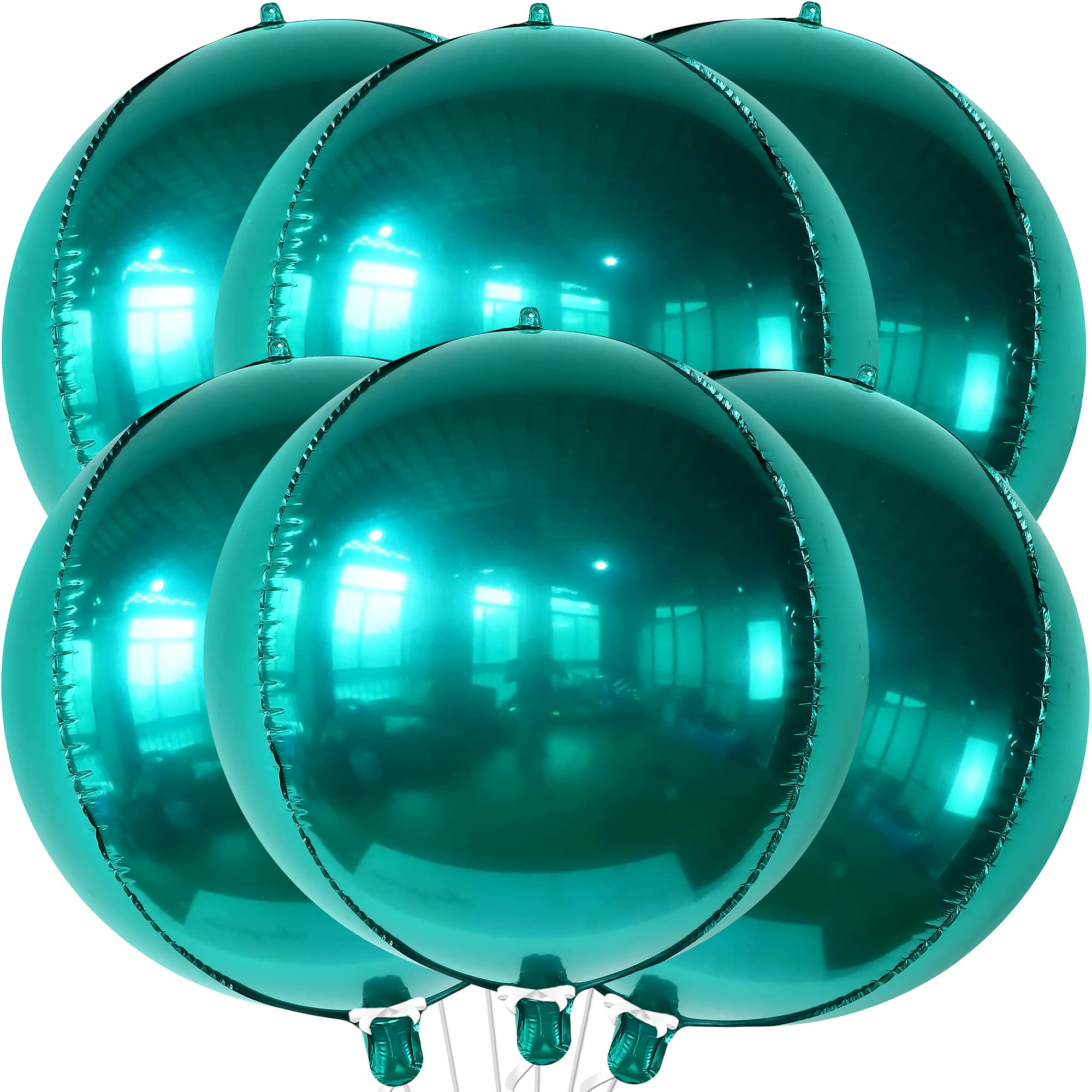 KatchOn, Big Silver Disco Ball Balloons - 22 Inch, Pack of 6 | Disco Party Decorations, 4D Sphere Disco Balloons for 70s Theme Party Decor, Bachelorette Party Decorations | Graduation Decorations 2026