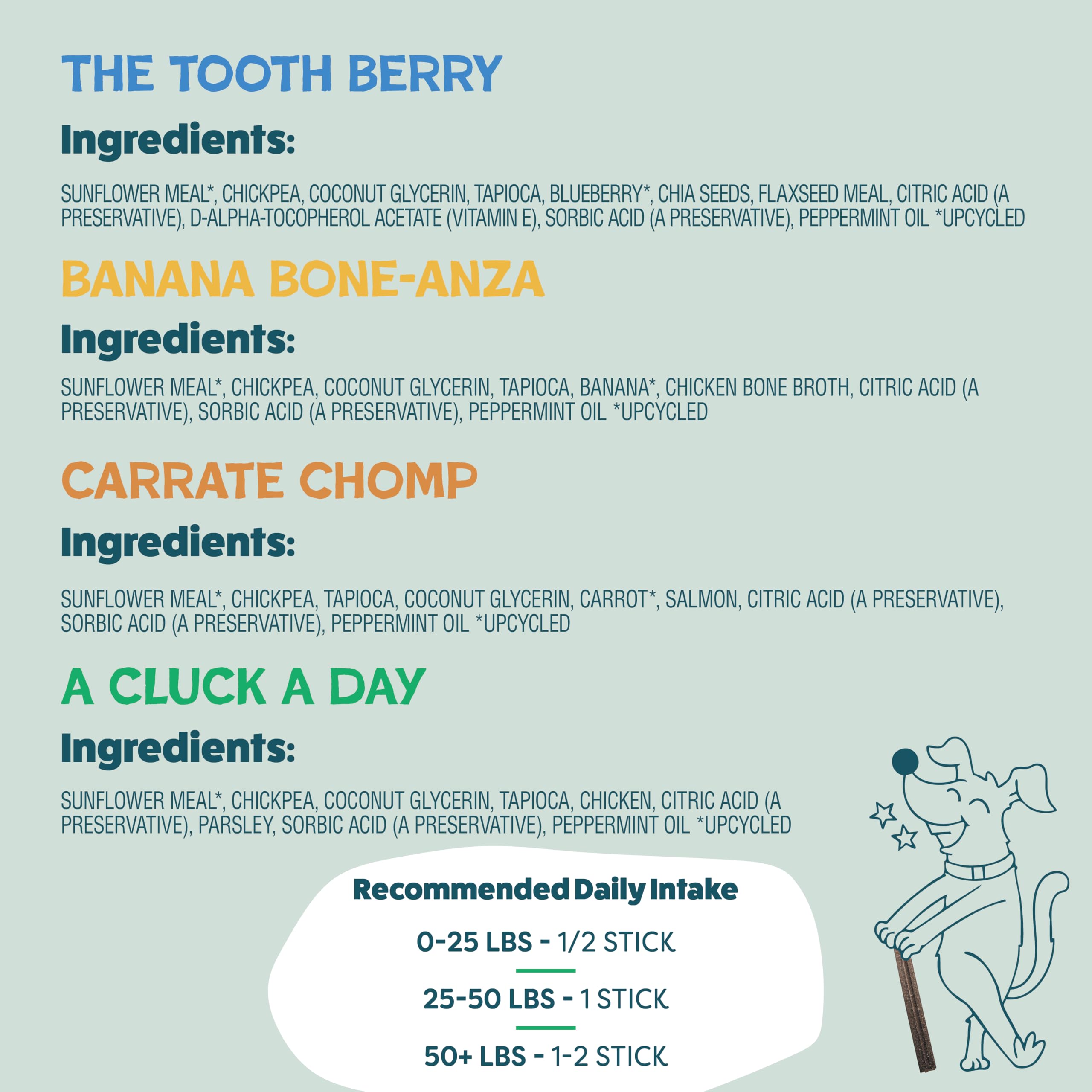 Shameless Pets Blueberry & Mint Dental Chews for Dogs, 8 Chews - Natural Dog Teeth Cleaning Treats with Fresh Breath Benefits | Grain-Free Dental Sticks for Small, Medium & Large Dogs