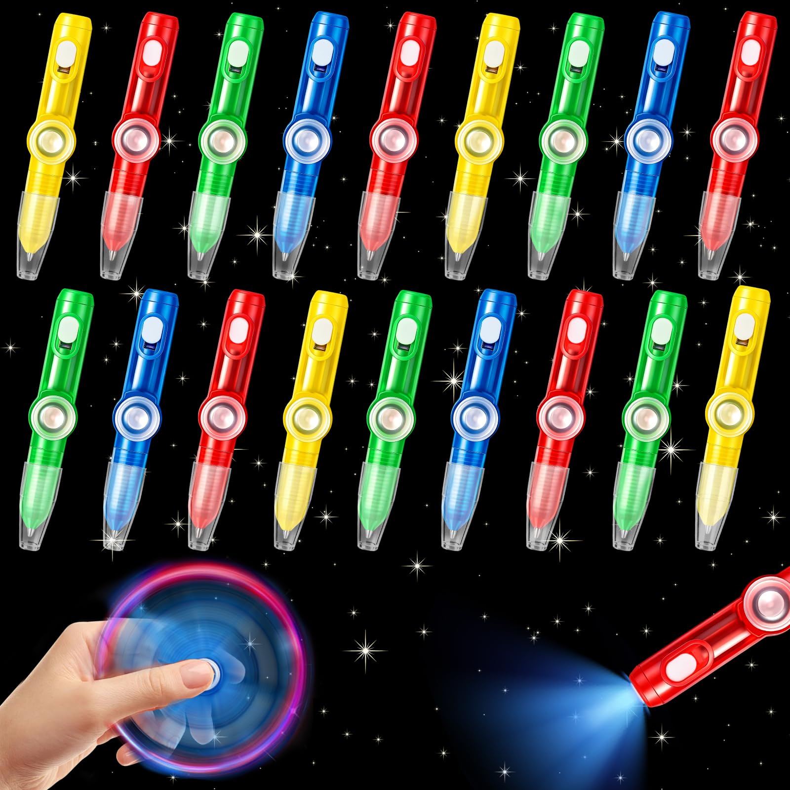 CZWZ 20Pcs Mini Multicolor Pens in One 4-in-1 Cute Pens Bulk for Kids, Fun Kawaii Ballpoint Pens for Birthdays and Children's Party Favors Gifts Teacher School Supplies