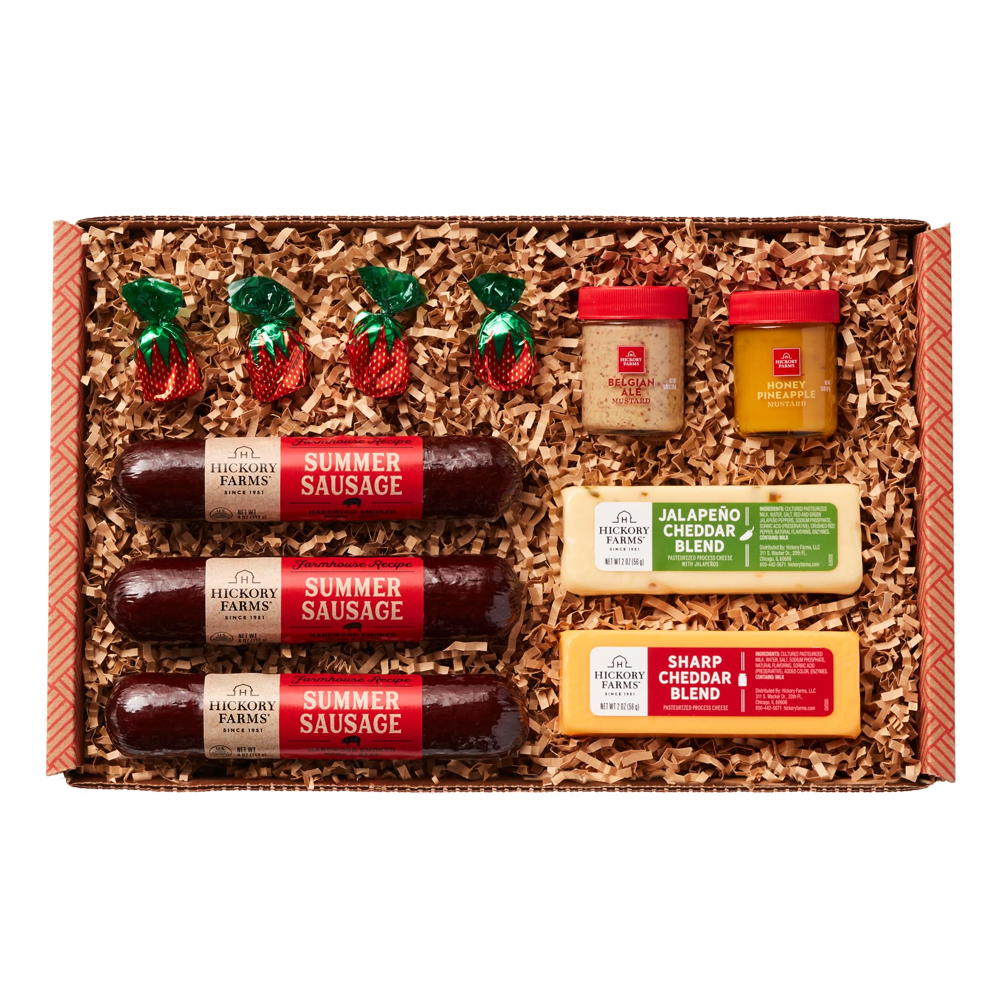 Hickory Farms Farmhouse Meat & Cheese Food Gift Basket (Small) - Box Set | Charcuterie Board Food | Summer Sausage | Father's Day | Mother's Day | Easter | Christmas | Holiday | Housewarming | Gourmet | Sympathy | Care Package