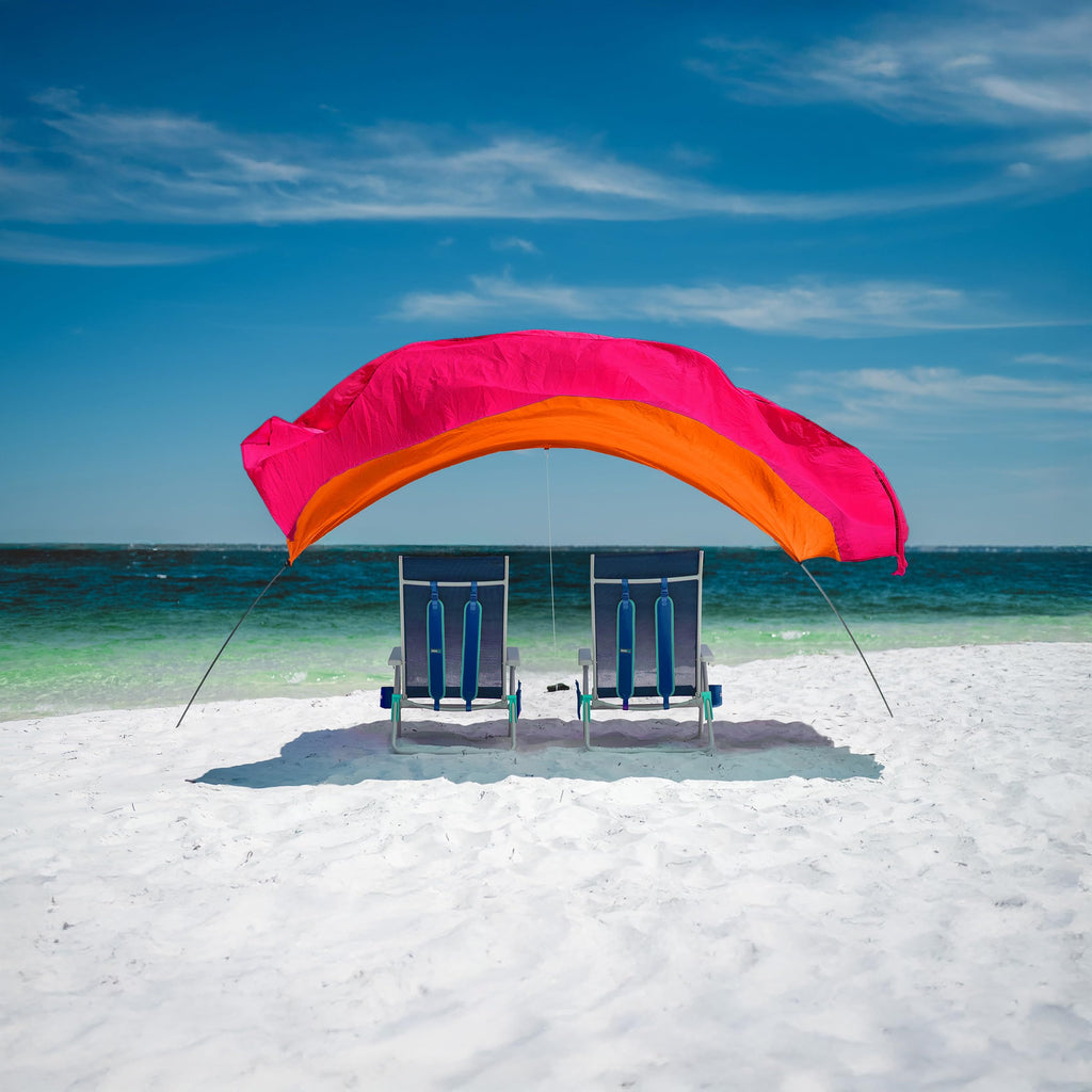 Shibumi Shade Quiet Canopy Version | Beach Tent | Sets Up in 3 Mins | 150 Sq. Ft. of Shade for up to 8 People | Includes Wind Assist | UPF 50+ Sun Protection