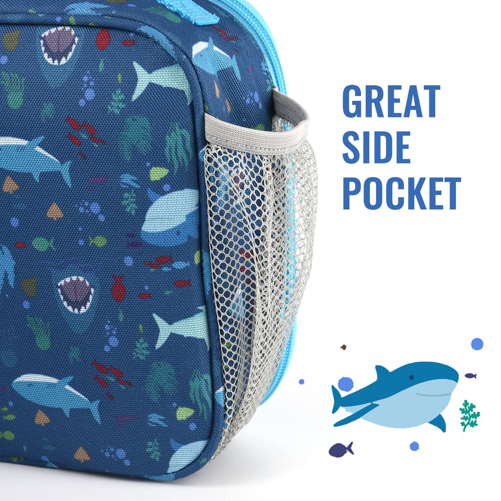 Genteen Lunch Box Kids, Insulated Lunch Bag Kids Boys Girls Back to School, Soft Lunch Box for Men Reusable Lunchbox for Office,Outdoor,School (Black)