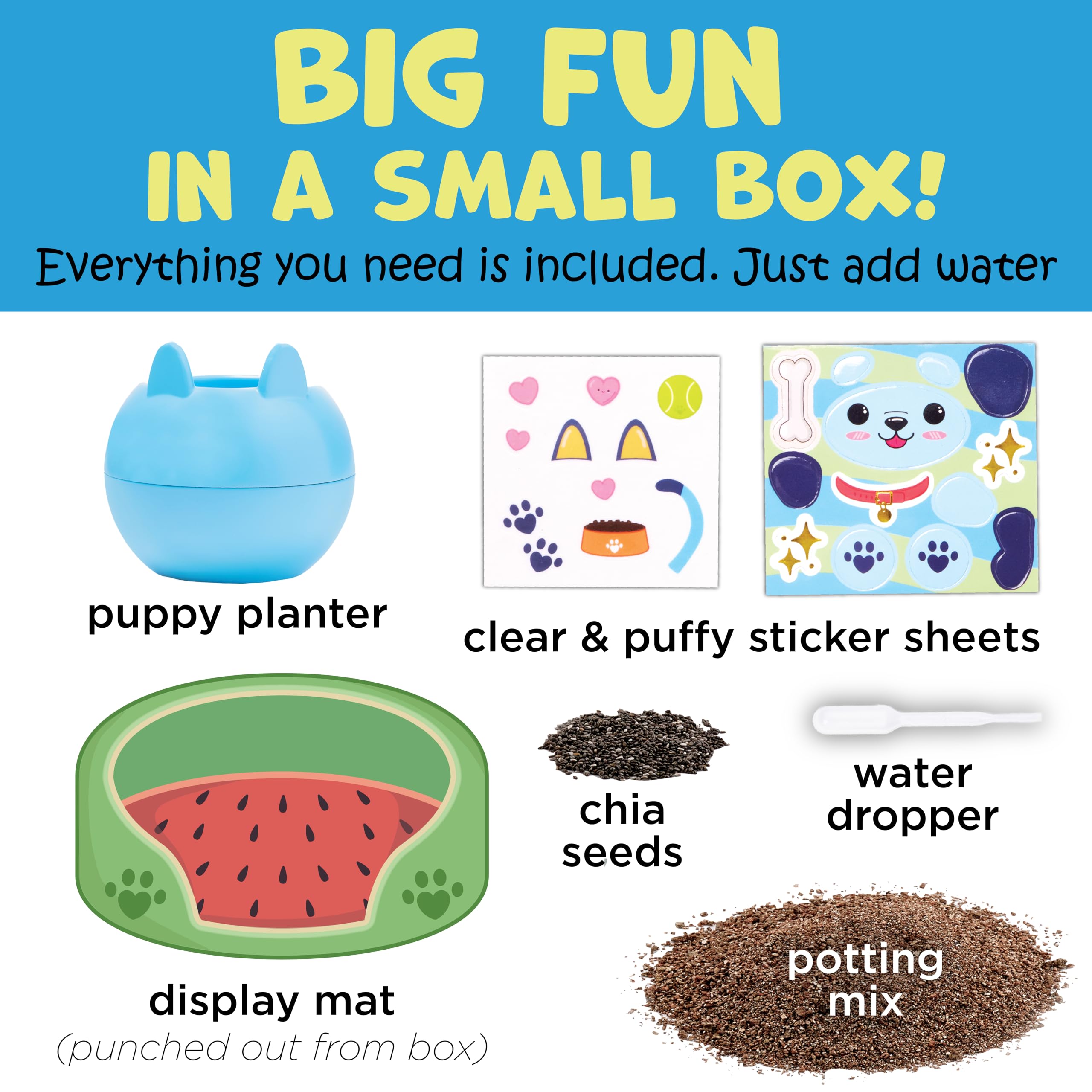 Creativity for Kids Plant-A-Pet: Kitty - Arts and Crafts for Kids, Mini Gifts for Girls and Screen Free Summer Fun for Kids, Chia Seed Plant Pet (Ages 6+)