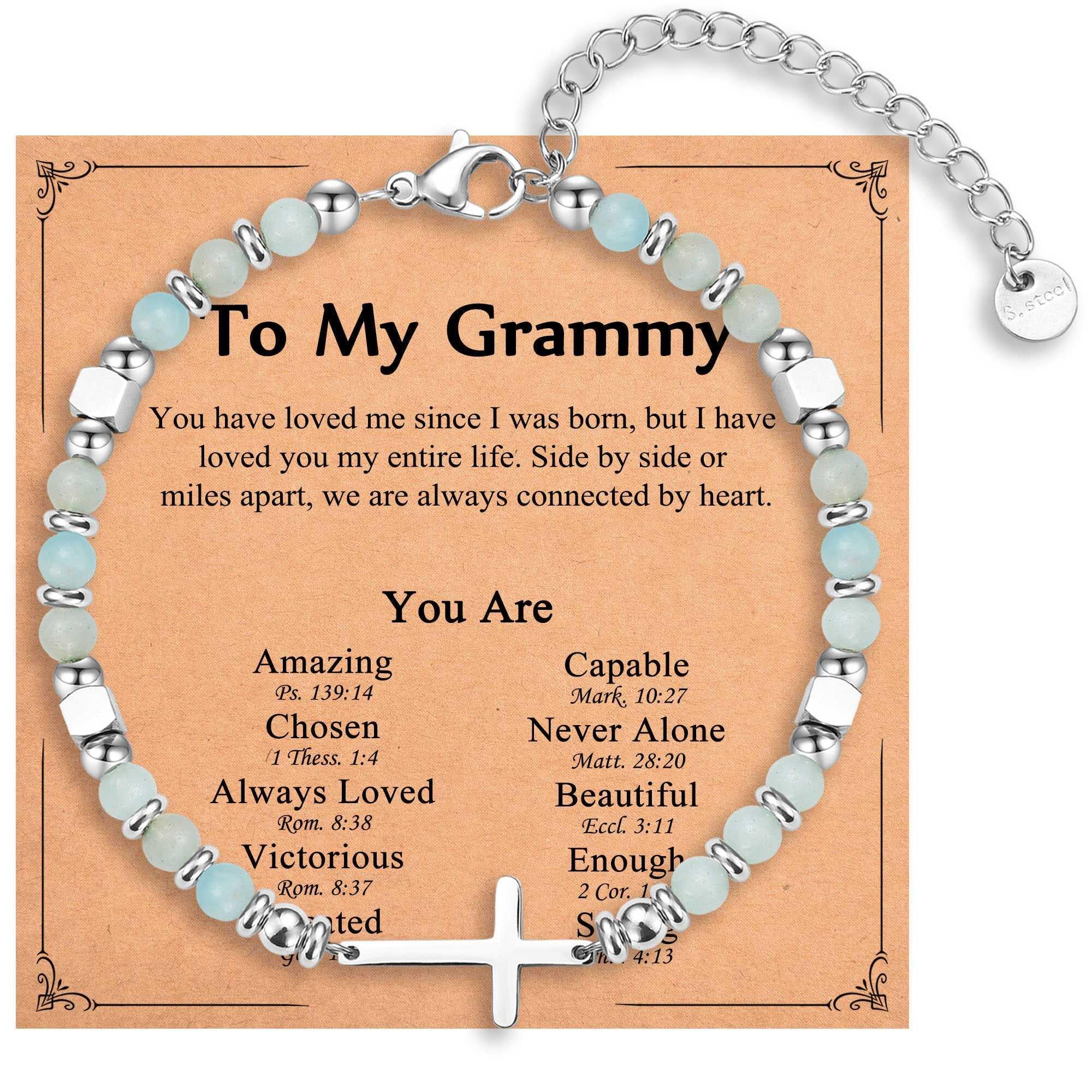 Religious Cross Bracelet for Women Girls, Christian Gifts for Daughter Granddaughter Sister in Christ Friend Niece on Birthday Christmas Easter Valentines Day Graduation