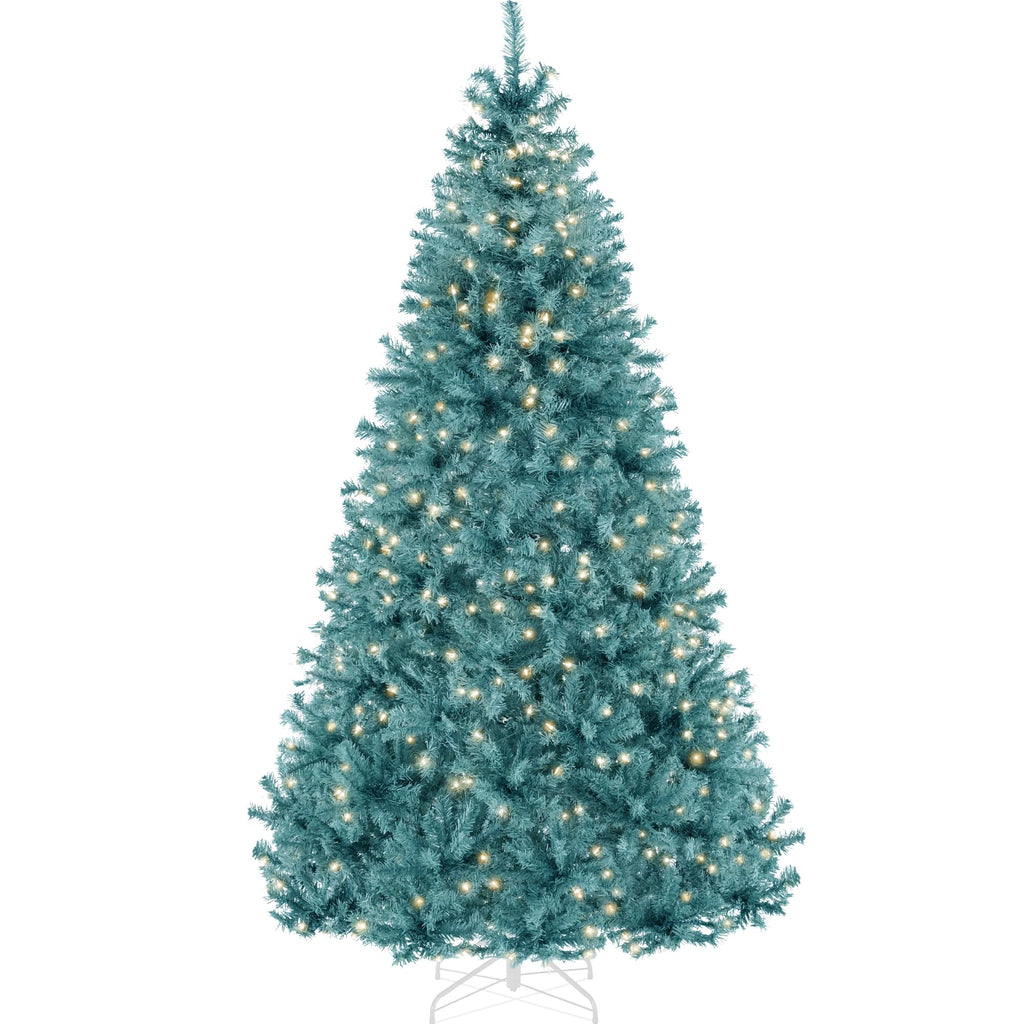 Best Choice Products White Christmas Tree 6ft Pre-Lit Artificial Pine Tree Premium Holiday Decoration w/Warm White Lights, Stand, Easy Assembly