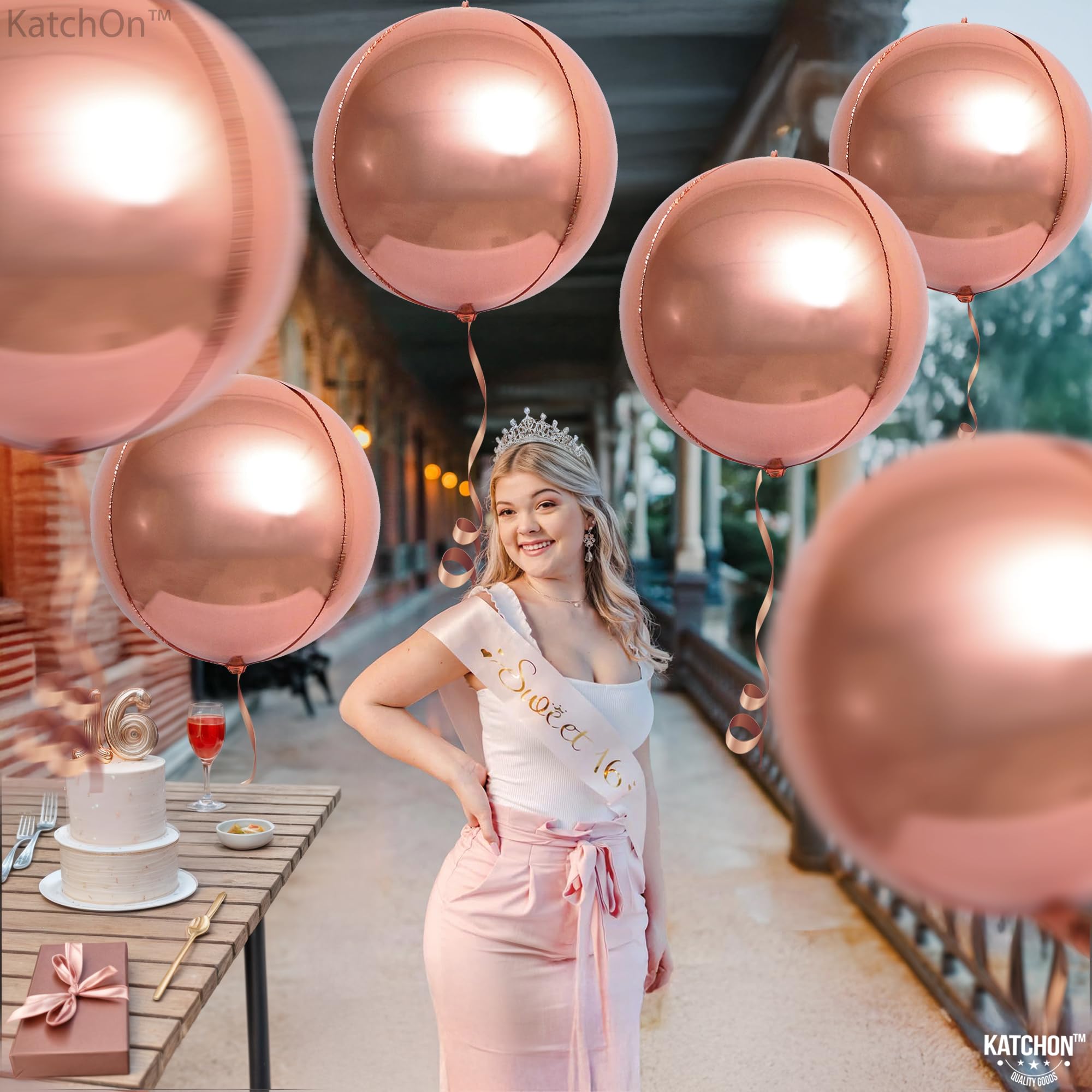 KatchOn, Large Gold Foil Balloons - 22 Inch, Pack of 12 | Gold Balloons for Graduation Decorations 2026 | Mylar Balloons for Anniversary, Wedding, Golden Birthday Party Decorations