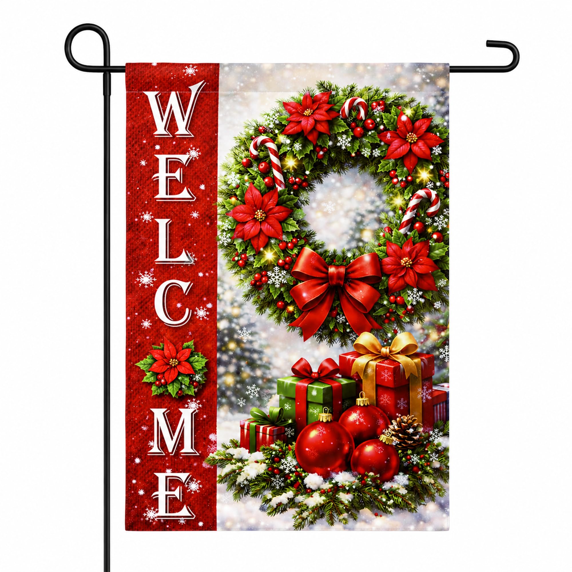 4th of July Decorations - Patriotic Stars Welcome Garden Flag | Double Sided Fourth of July Accessories Patriotic Banner | 250 Anniversary USA Merchandise for Garden Yard Porch Patio Lawn Outdoor Outside Decor