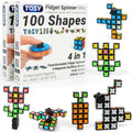 TOSY Magnet Fidget Spinner Mini - 8 Blocks, 3 in 1 Toy: Transformable Fidget Spinner, Infinity Cube, 2x2 Puzzle Cube, Easter Basket Stuffers for Kids/Adults, STEM Sensory Stress Relief Toy