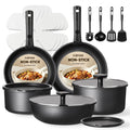 CAROTE 19pcs Pots and Pans Set, Nonstick Cookware Set Detachable Handle, Induction Kitchen Cookware Sets Non Stick with Removable Handle, RV Cookware Set, Oven Safe