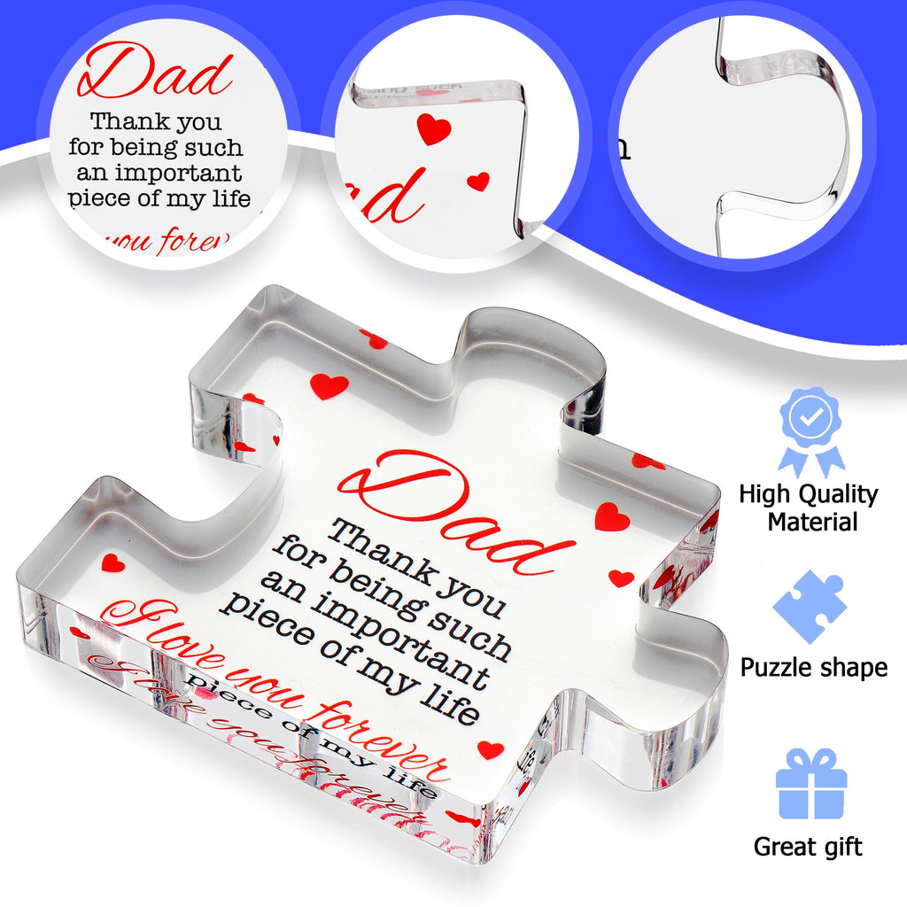 Engraved Acrylic Block Puzzle - Sentimental Gift for Her - Valentine's Day & Fiance Birthday Gift