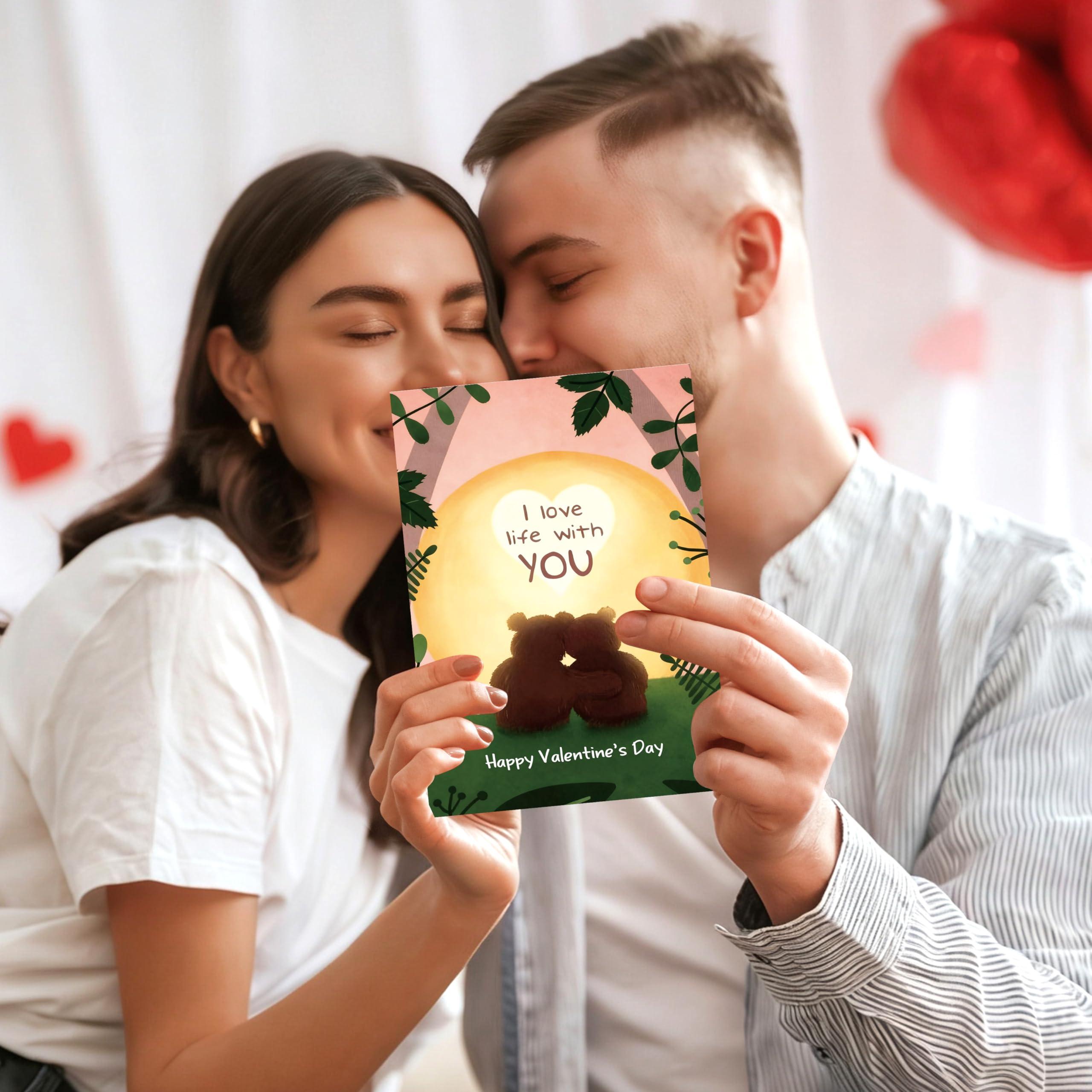 IDU Valentines Day Card,Valentines Day Cards Gifts for Him Her,Valentines Day Card for Husband Wife Boyfriend Girlfriend Fiance Fiancee Men Women - You Are My Favorite Love Note