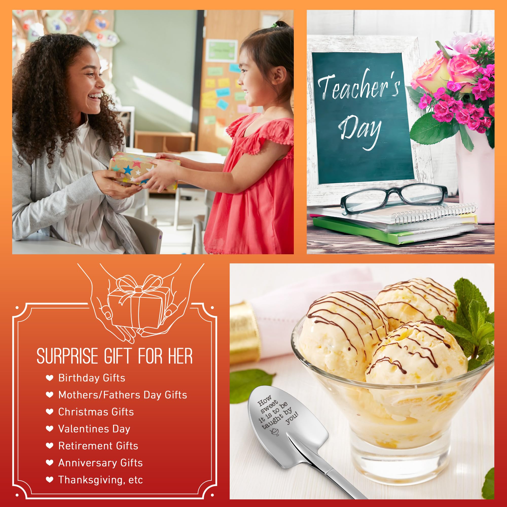 Funny Gifts for Mom Mothers Day - Mom Mother's Day Birthday Gifts from Daughter Son Kids Mom's Ice Cream Shovel Spoon Scoop Gift for Mother-in-law Mama Mommy Anniversary Present Ideas Kitchen Gadgets
