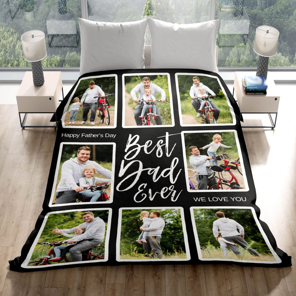 inkArts Custom Blanket Throws with Photos Text Personalized with Picture Customizable, Customize for Mom, Dad, Couple, Girlfriend, Boyfriend, Husband & Wife