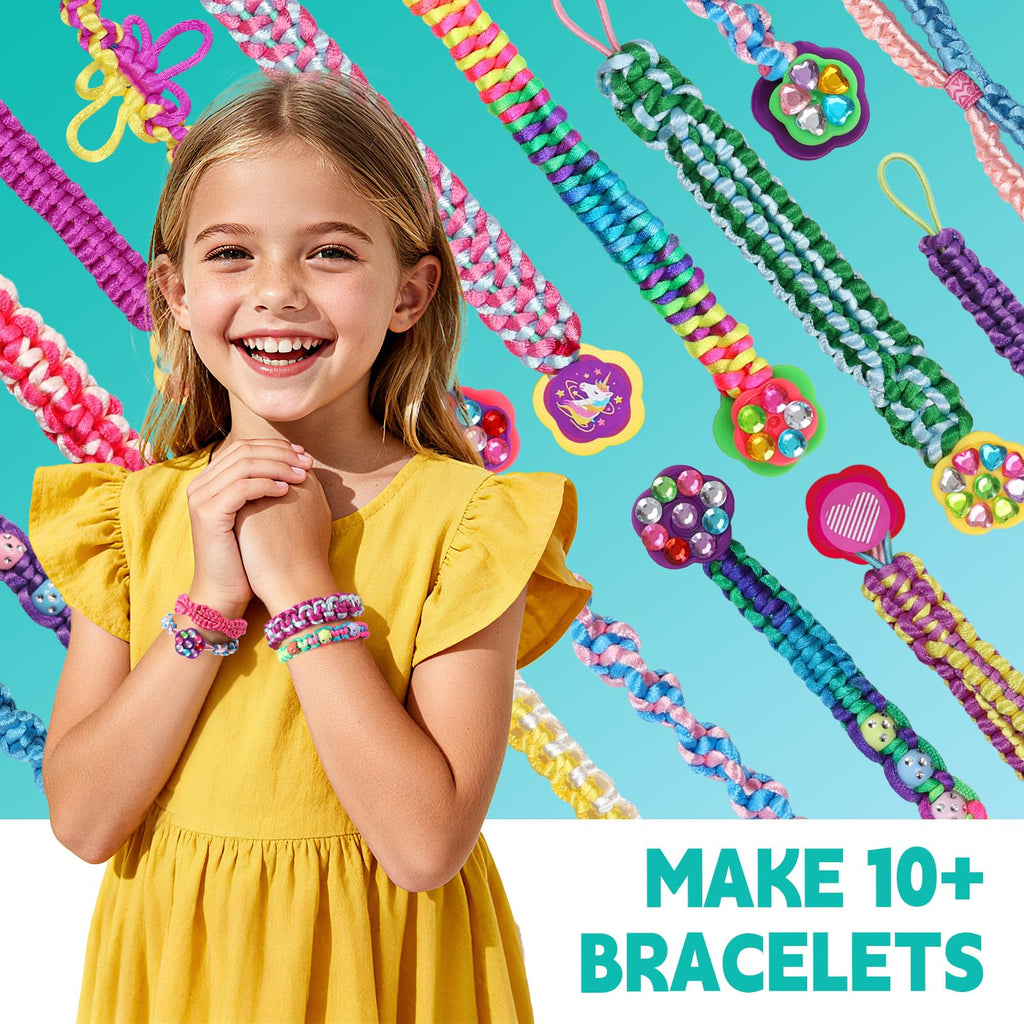 DDAI Arts and Crafts for Kids Age 8-12 Friendship Bracelet Making Kit for Girls - Best Birthday Gifts Ideas for Girl 7 9 10 11 Year Old - Popular Bracelets String Maker Toys Set