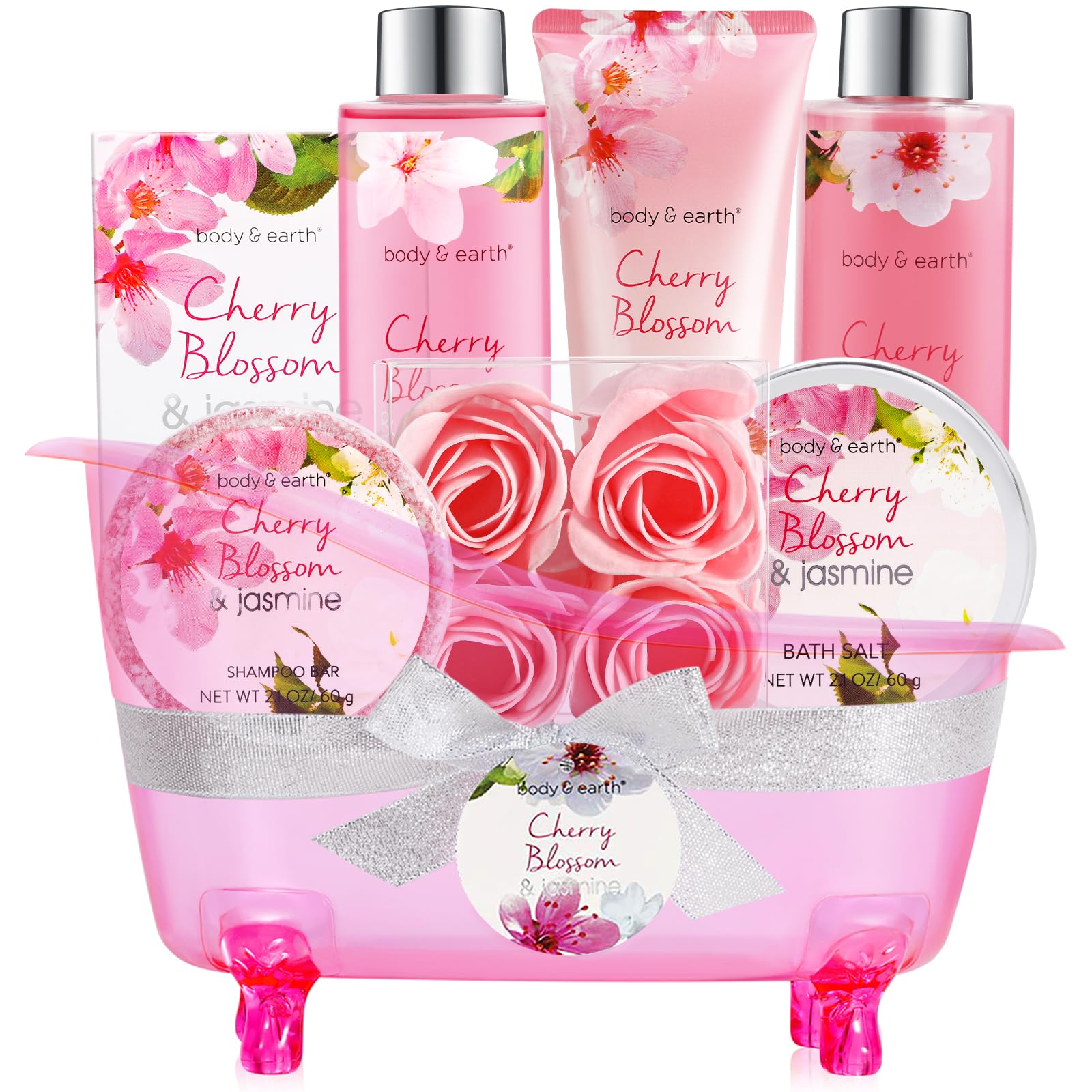 Gift Set for Women Body & Earth Gifts Set Lavender Gift Baskets For Women Bath Sets with Bubble Bath Body Lotion Scented Candle Mother‘s Day Gifts for mom
