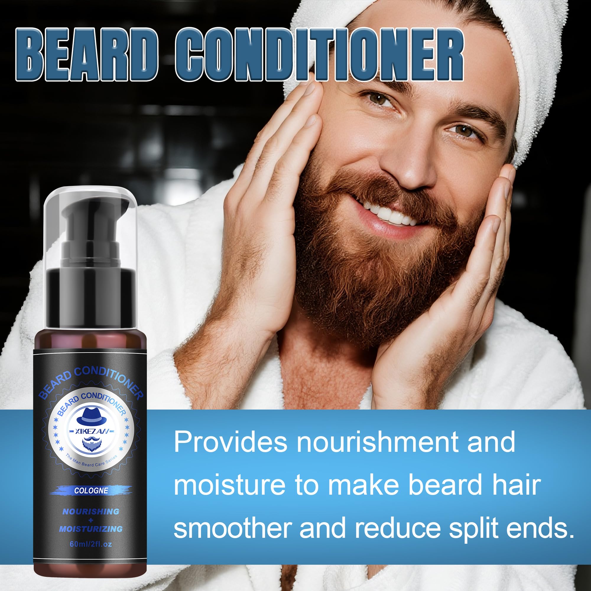 XIKEZAN Fathers Day Gifts for Dad Husband,Beard Kit for Men Grooming & Care w/Beard Conditioner, Wash,Oil,Balm,Birthday Valentines Easter Gifts for Mens Him Boyfriend Christmas Stocking Stuffers