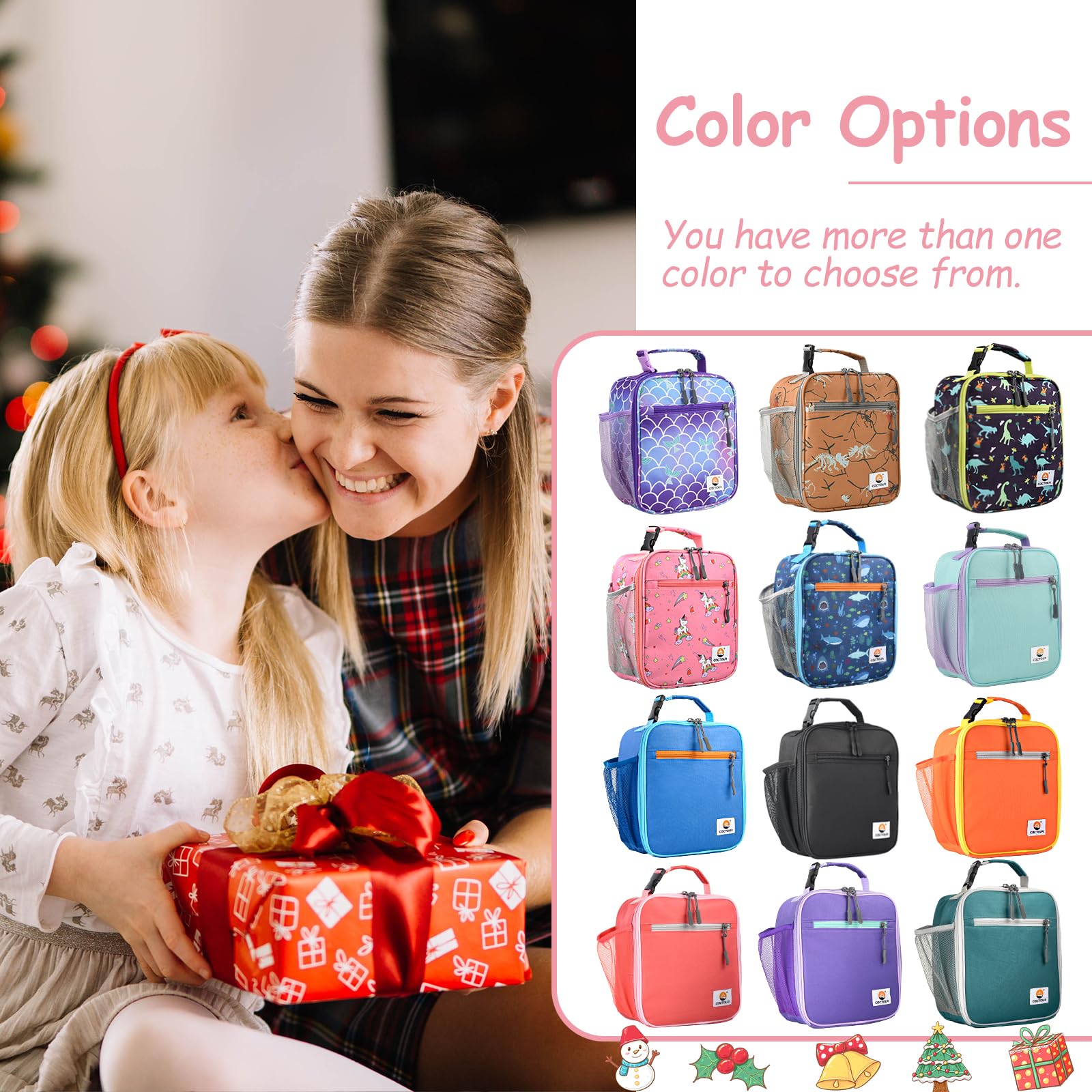CaCTOUR Lunch Box Kids,Premium Insulated Lunchbox for Girls Boys,Soft Mini Cooler Bag Back to School Thermal Reusable Lunch Bag for Work School Picnic (Blue)