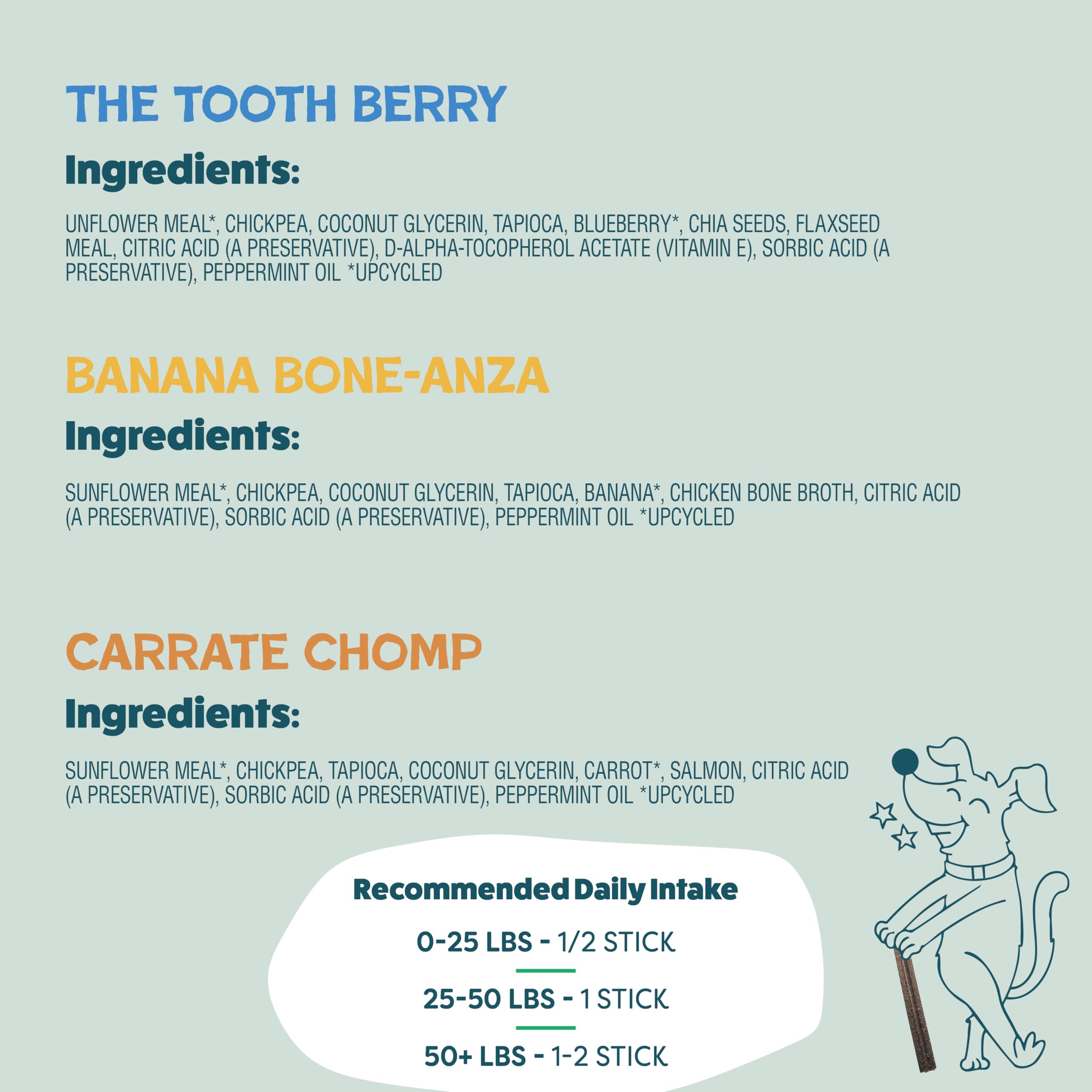 Shameless Pets Blueberry & Mint Dental Chews for Dogs, 8 Chews - Natural Dog Teeth Cleaning Treats with Fresh Breath Benefits | Grain-Free Dental Sticks for Small, Medium & Large Dogs
