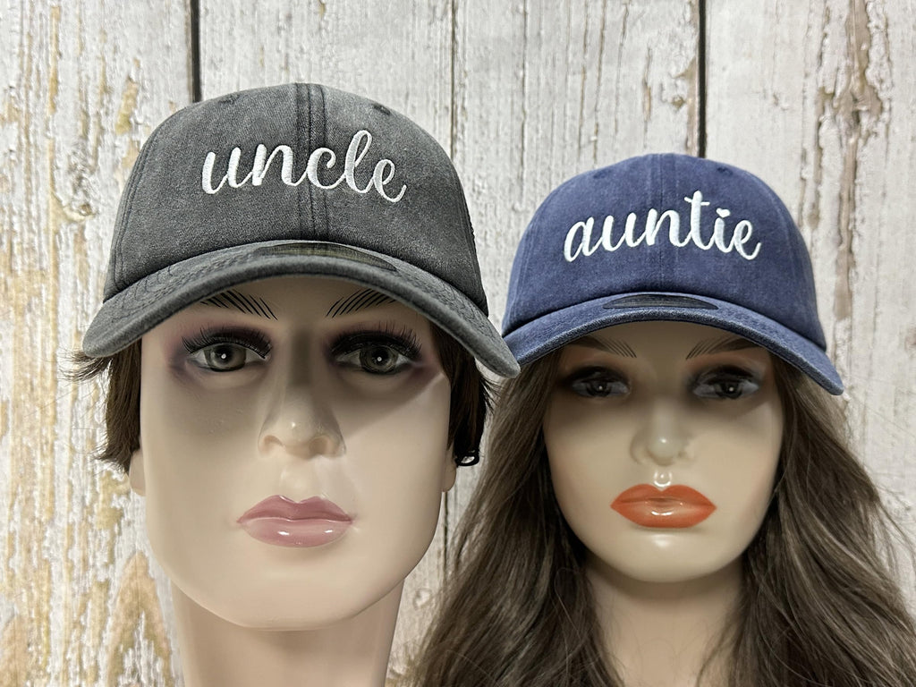 Embroidered Hats for Uncle Auntie Grandpa Grandma Mama Mini