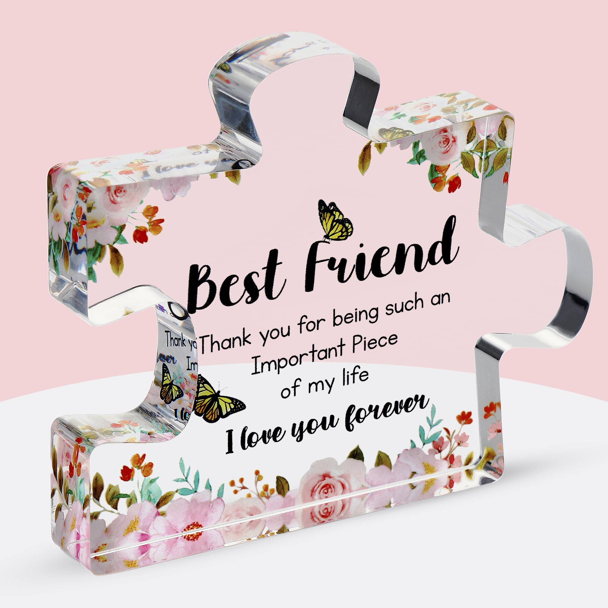 Engraved Acrylic Block Puzzle - Sentimental Gift for Her - Valentine's Day & Fiance Birthday Gift