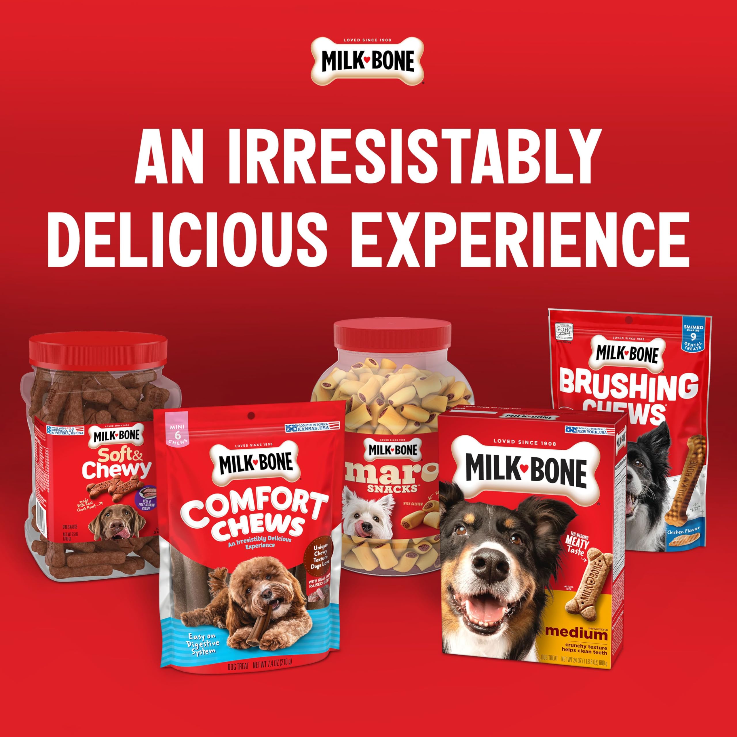 Milk-Bone Flavor Snacks Mini’s Dog Biscuits, Flavored Crunchy Dog Treats, 36 Oz. Canister