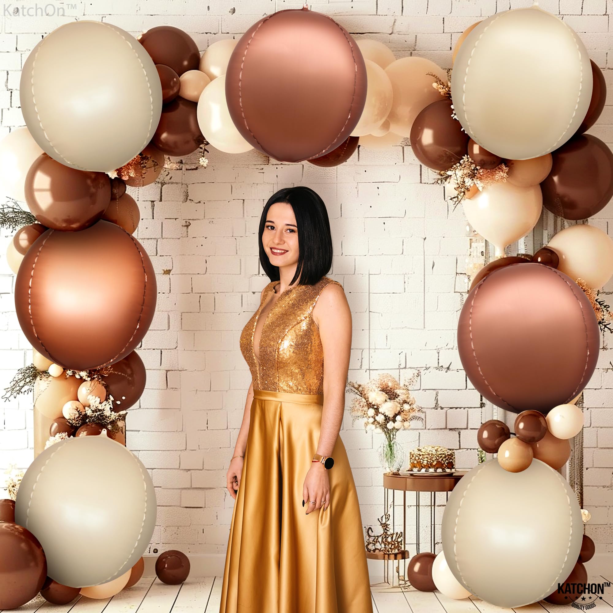 KatchOn, Large Gold Foil Balloons - 22 Inch, Pack of 12 | Gold Balloons for Graduation Decorations 2026 | Mylar Balloons for Anniversary, Wedding, Golden Birthday Party Decorations