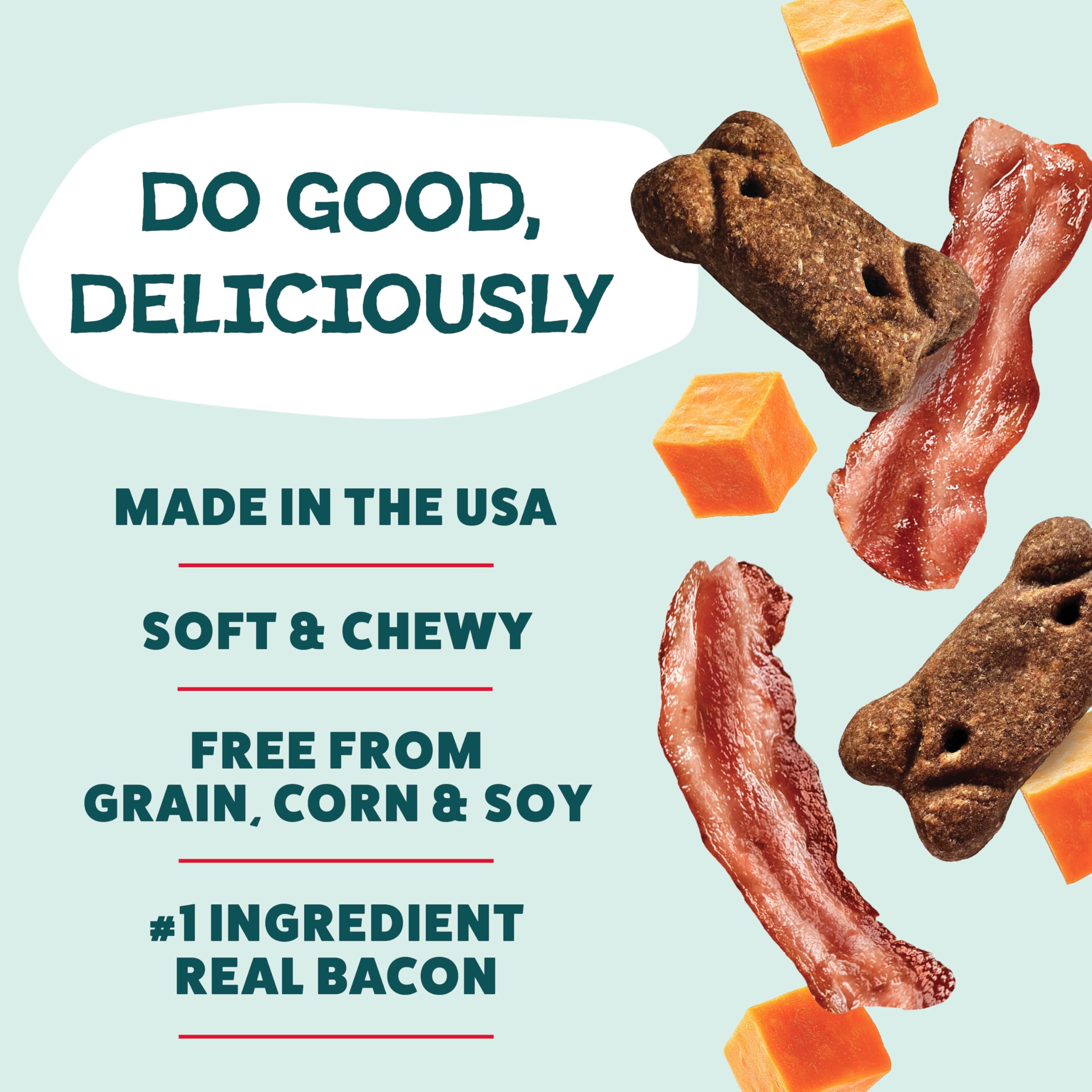 Shameless Pets Soft Dog Treats – Bacon Me Crazy Meaty Tenders, Soft & Chewy Treats for Dogs, Real Bacon 1st Ingredient, Grain Free, Healthy Treats for Small, Medium & Large Dogs, 8oz