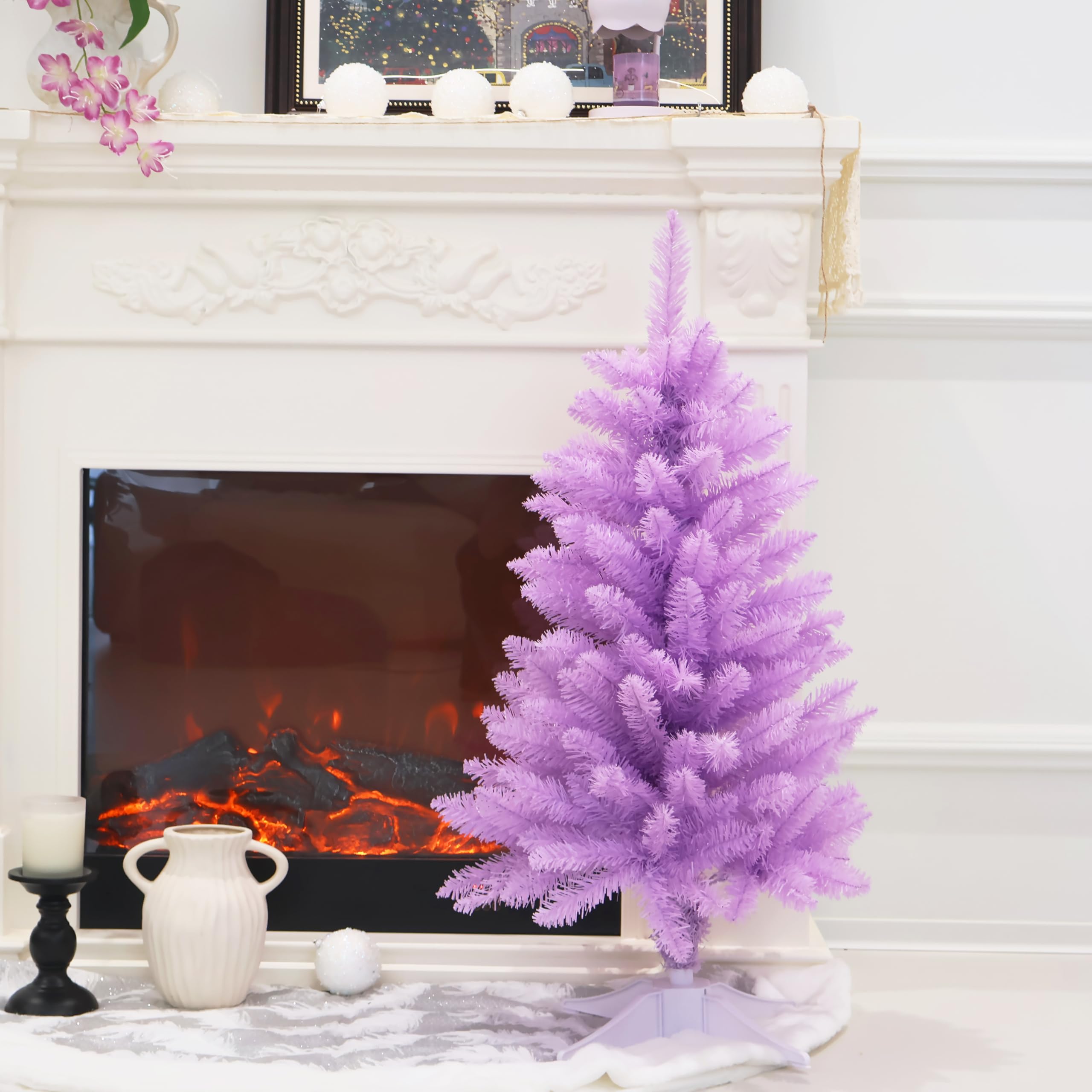 Small Christmas Tree 3FT Artificial Desktop Xmas Tree for Holiday Decor 160 Branch Tips,Green