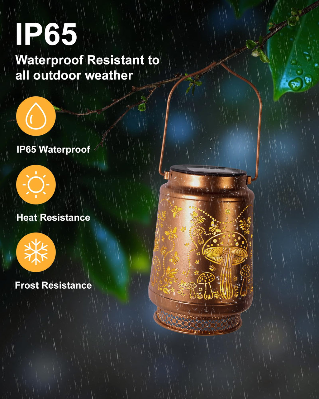 Solar Lanterns Outdoor Waterproof Hummingbird Elegant Garden Decor Birthday Gifts for Women Mom Grandma Sister Metal Hanging Solar Lights Outside Gardening Decorations for Backyard, Patio, Lawn, Porch