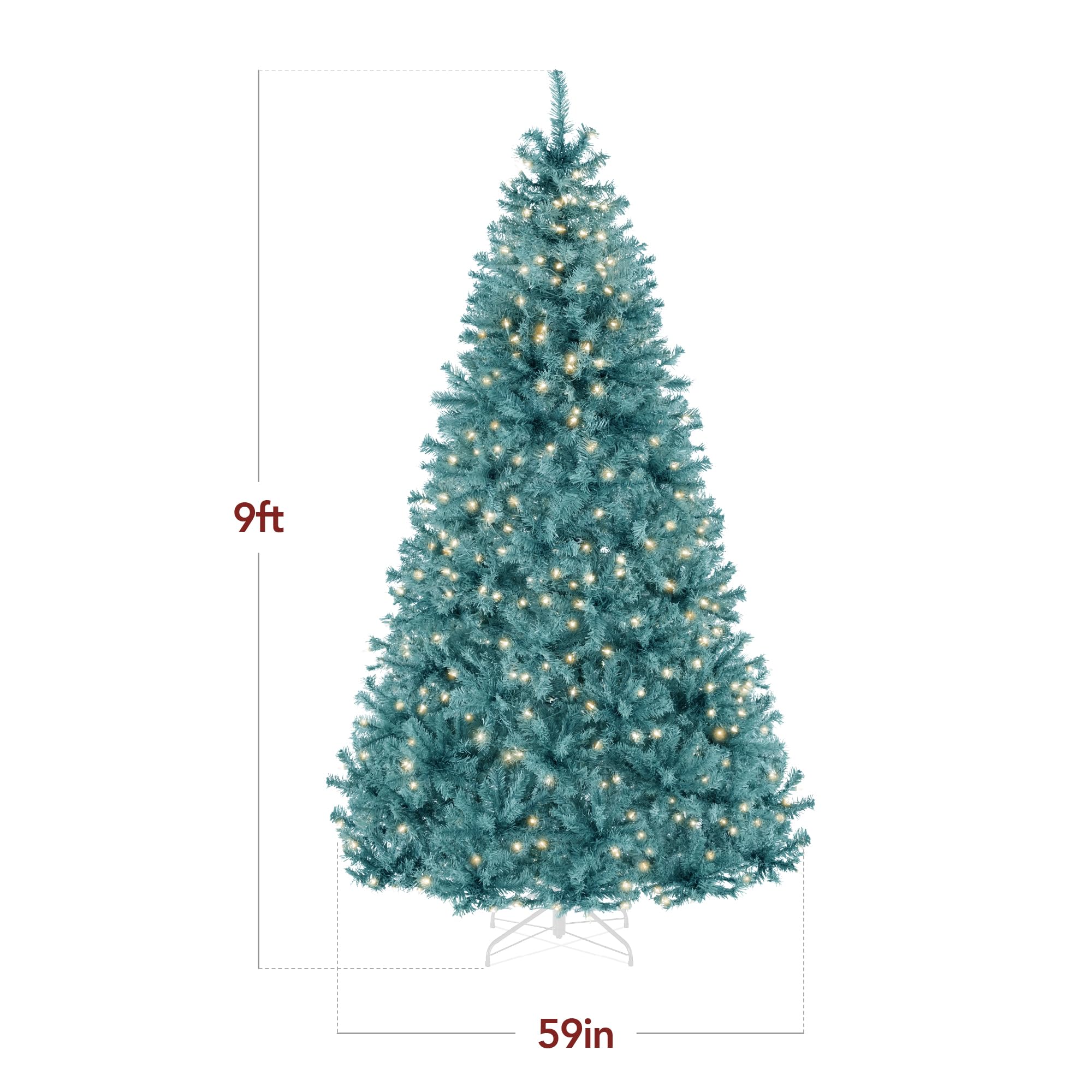 Best Choice Products White Christmas Tree 6ft Pre-Lit Artificial Pine Tree Premium Holiday Decoration w/Warm White Lights, Stand, Easy Assembly