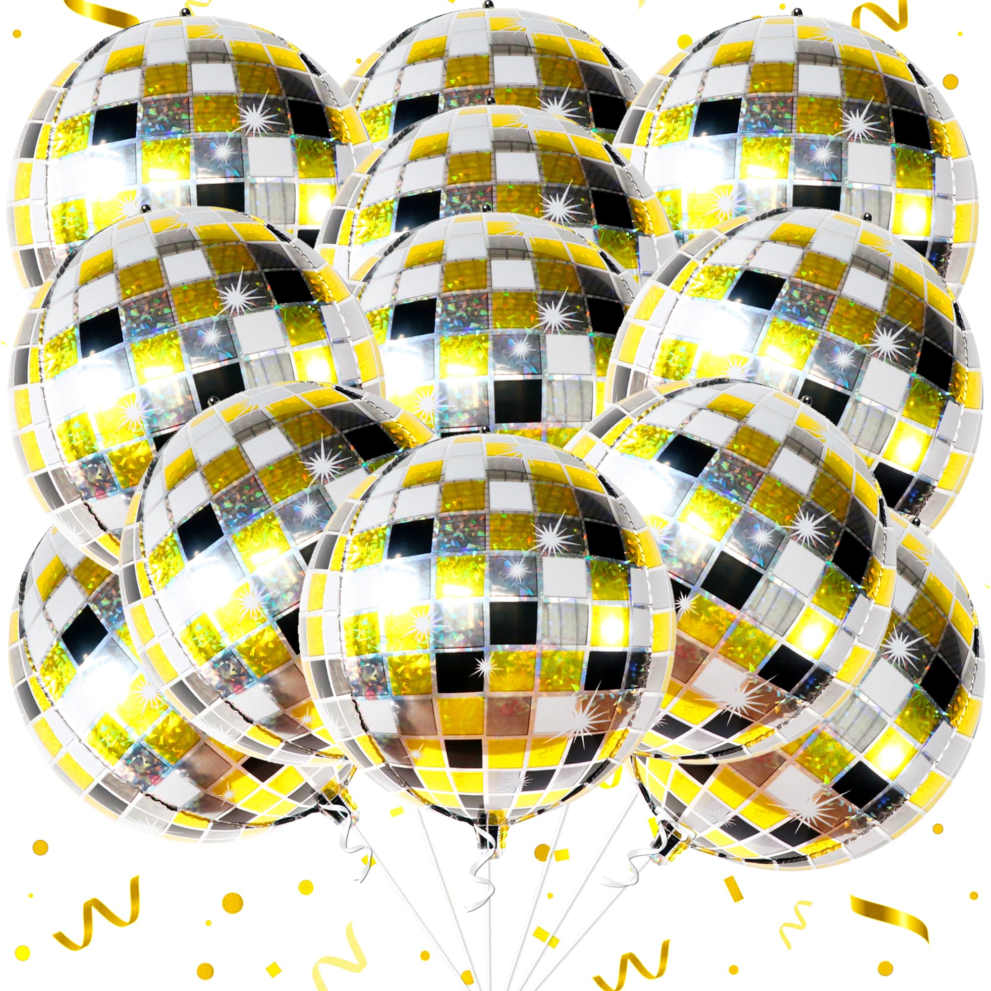 KatchOn, Large Gold Foil Balloons - 22 Inch, Pack of 12 | Gold Balloons for Graduation Decorations 2026 | Mylar Balloons for Anniversary, Wedding, Golden Birthday Party Decorations