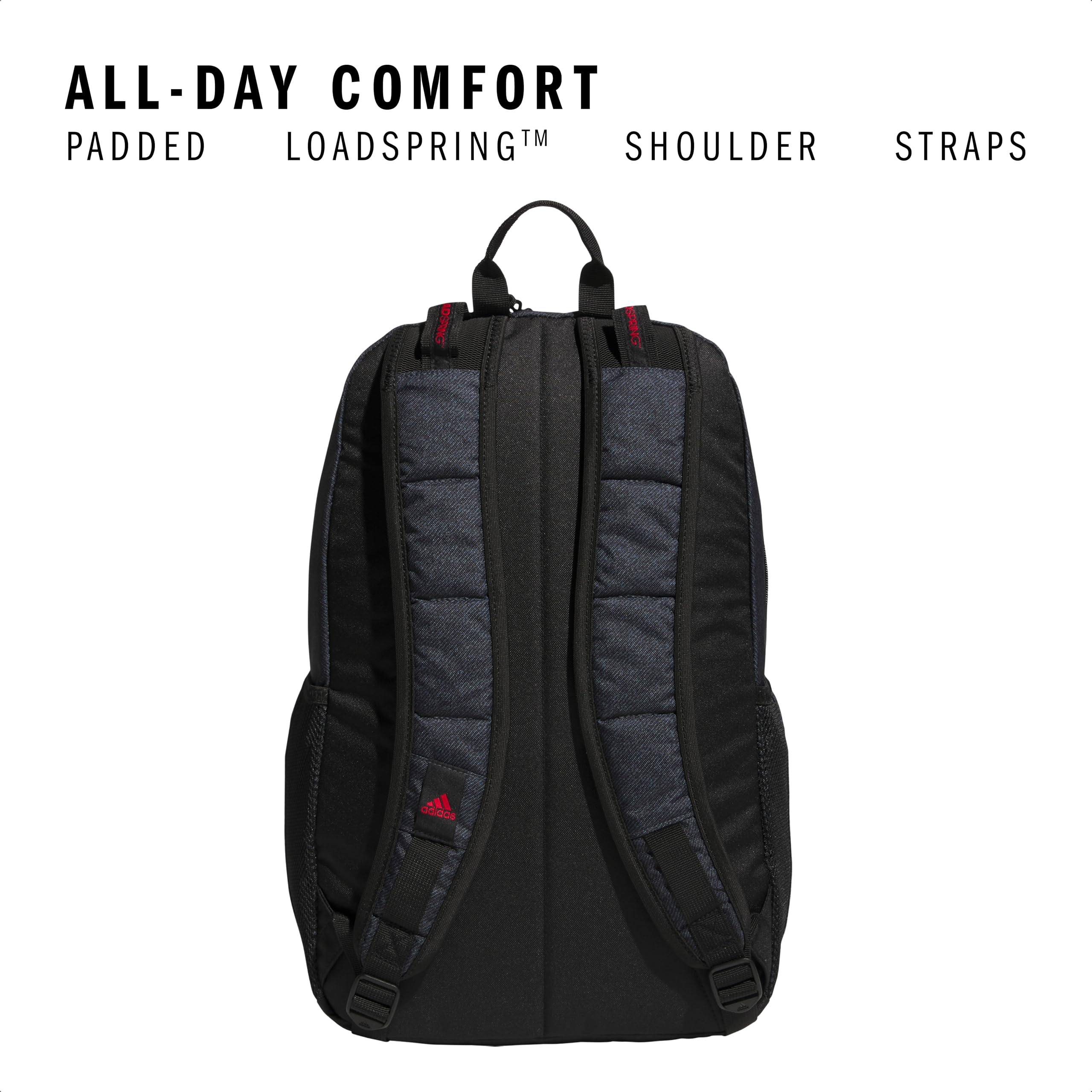 adidas Excel 7 School Backpack for Laptop, Gym and Travel, 34L, Twill White/Black/7.5, OSFA