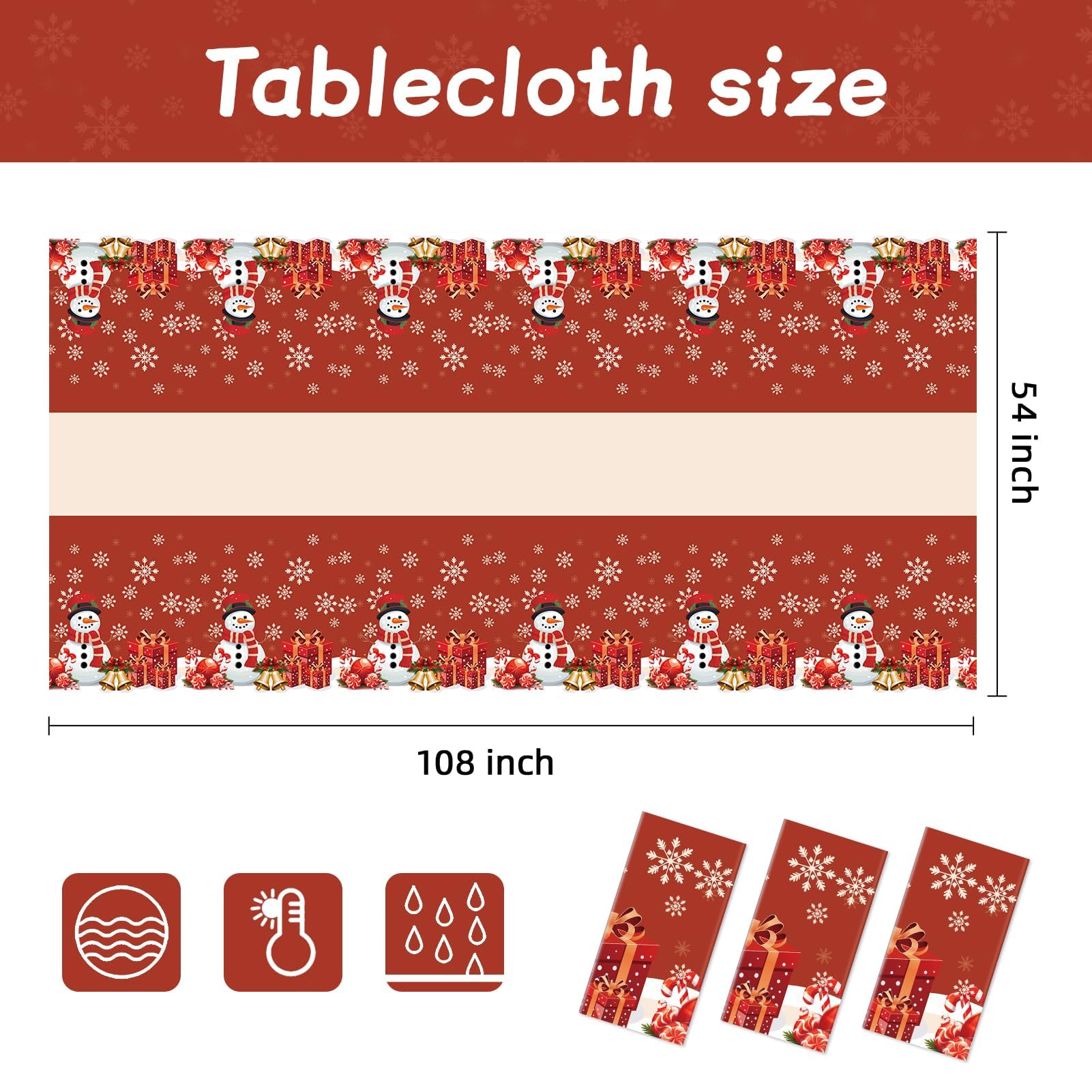 Childom 3 Pack St Patricks Day Decorations,St Patricks Day Table Cloths for Rectangle Tables,54" x 108" Disposable Plastic Tablecloths for St. Patrick's Day,Home,Kitchen,Picnic,Parties,Spring Decors