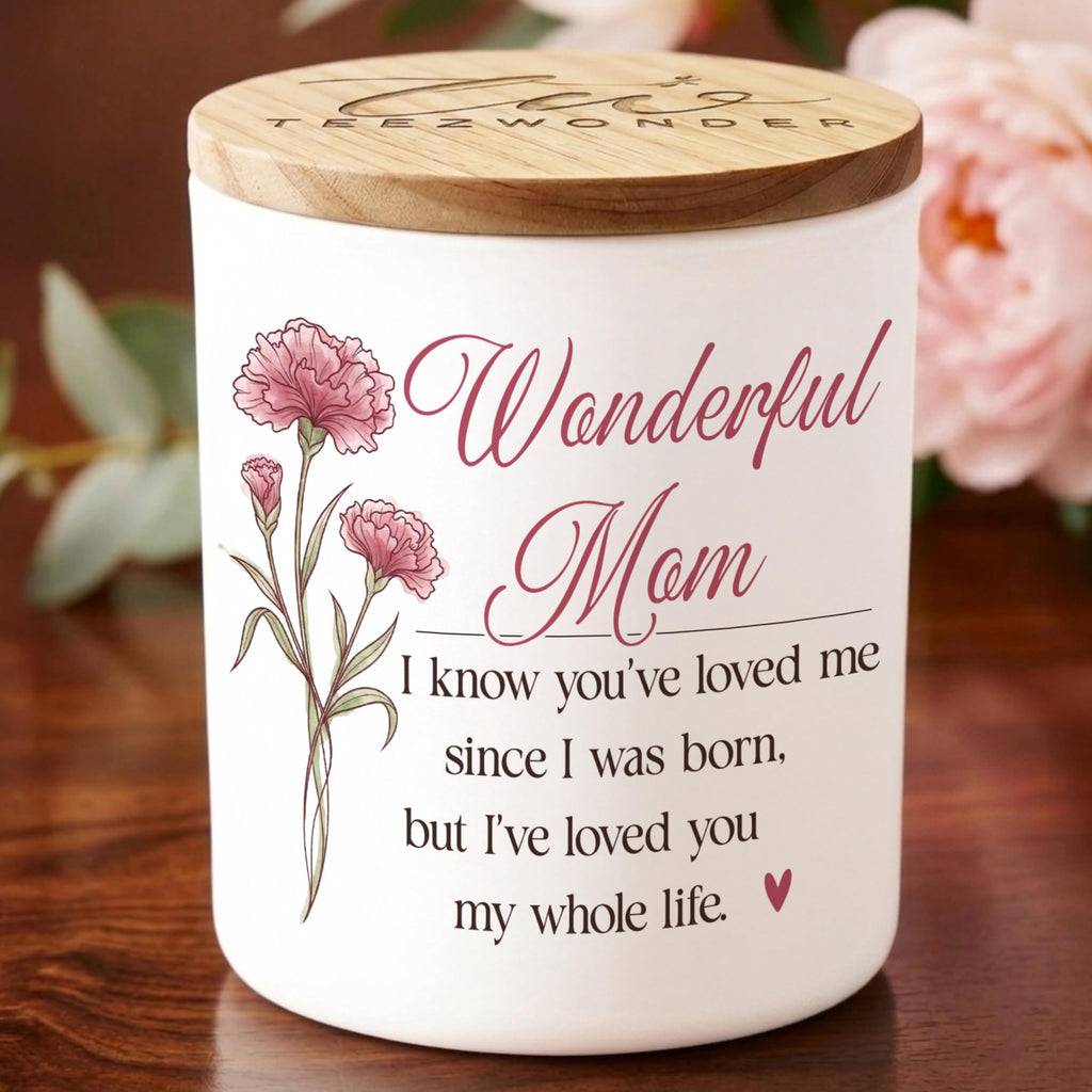 TEEZWONDER Mothers Day Gifts for Mom from Daughter Son - Favorite Child Vanilla Lavender Candle 10 oz - Dad Mom Birthday Gifts, Funny Gift for Grandma Grandpa, Scented Candles for Men Women