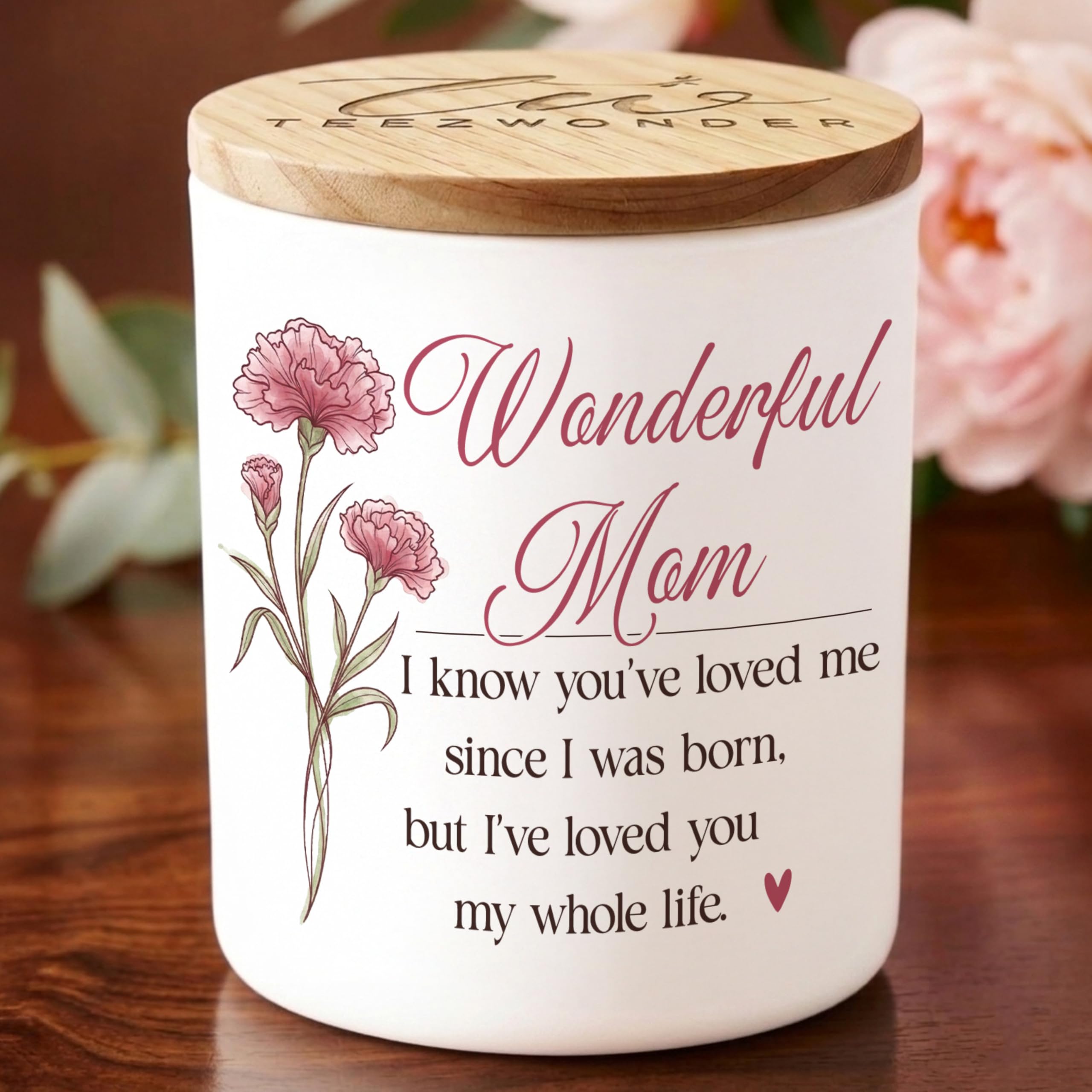 TEEZWONDER Mothers Day Gifts for Mom from Daughter Son - Favorite Child Vanilla Lavender Candle 10 oz - Dad Mom Birthday Gifts, Funny Gift for Grandma Grandpa, Scented Candles for Men Women