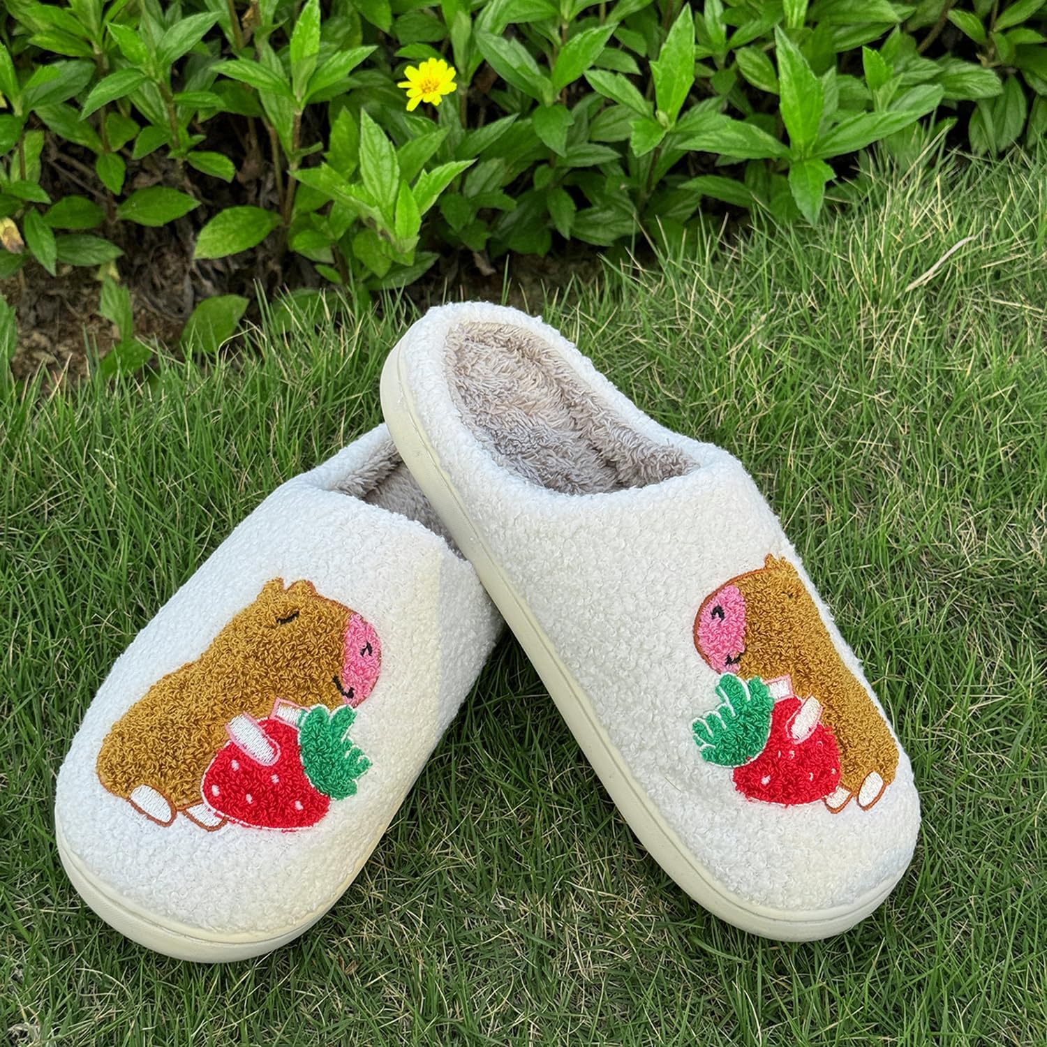Cute Animal Slippers for Women Men Winter Fluffy Warm House Slippers Soft Plush Indoor outdoor Shoes