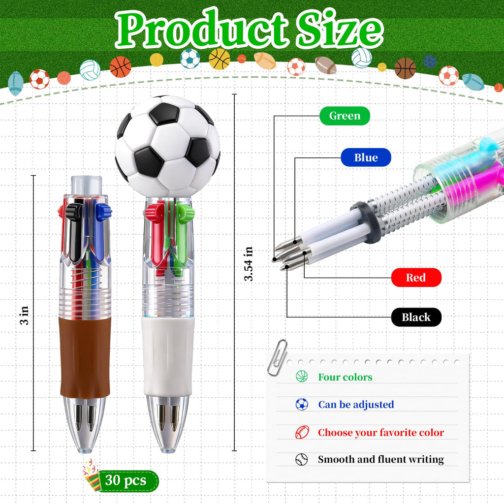 CZWZ 20Pcs Mini Multicolor Pens in One 4-in-1 Cute Pens Bulk for Kids, Fun Kawaii Ballpoint Pens for Birthdays and Children's Party Favors Gifts Teacher School Supplies